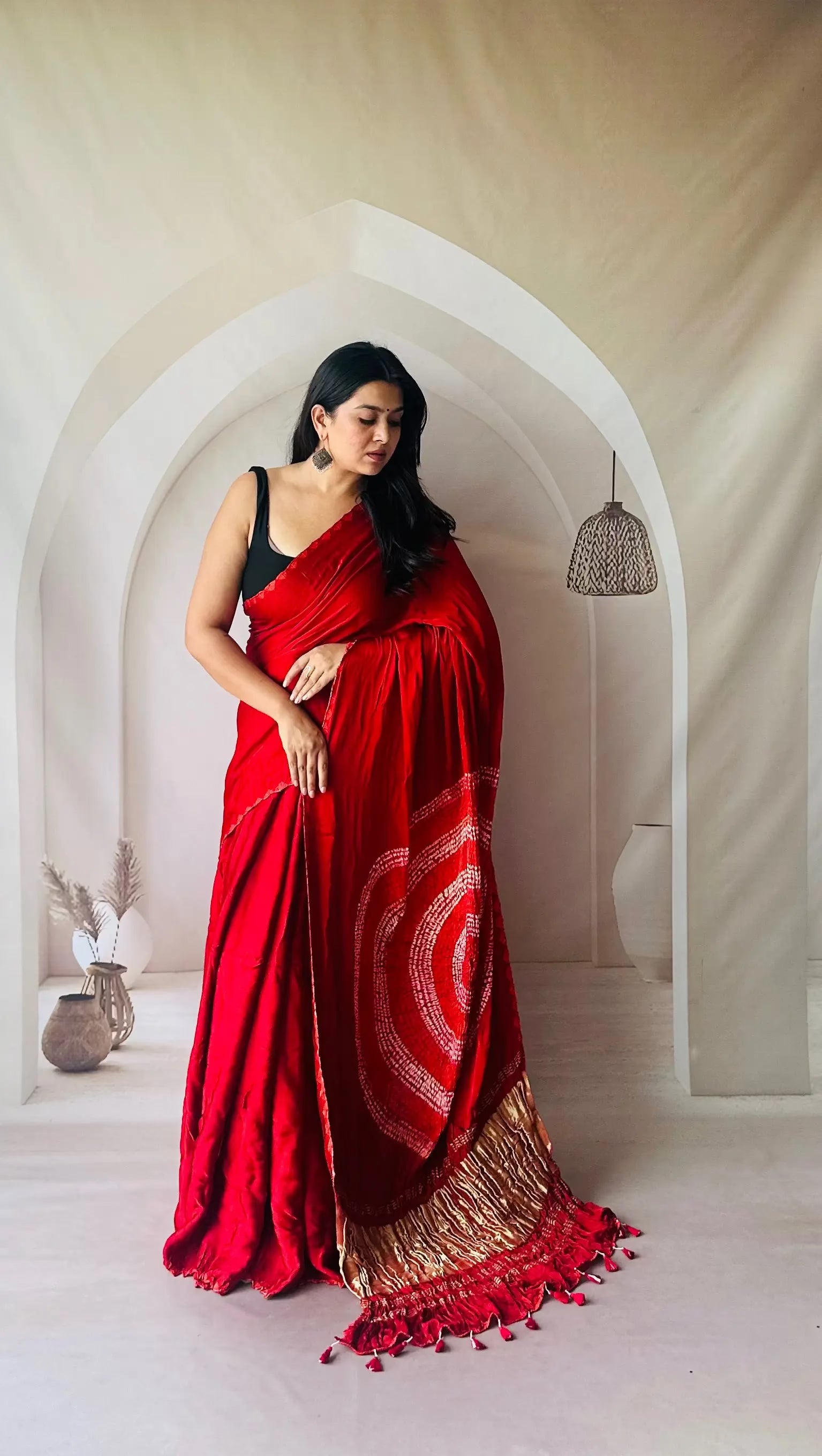 Modal Silk Palla Sibori Saree RAKHIYO