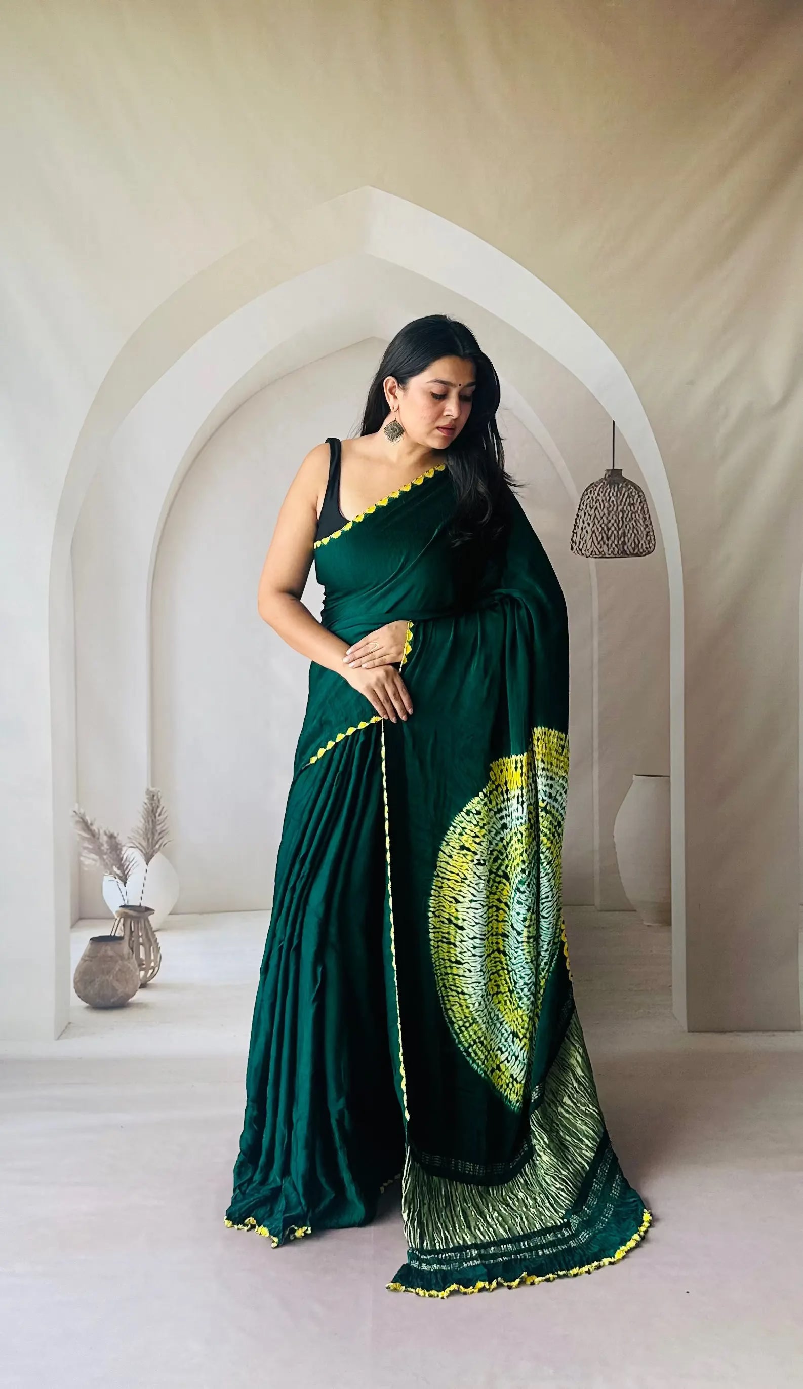 Modal Silk Palla Sibori Saree RAKHIYO