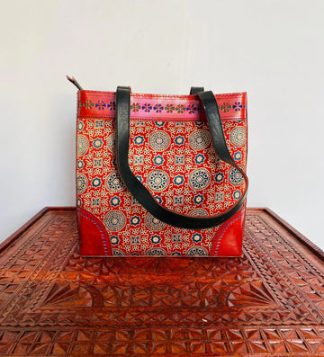 Ajarakh - The Maroon Shoulder Bag RAKHIYO