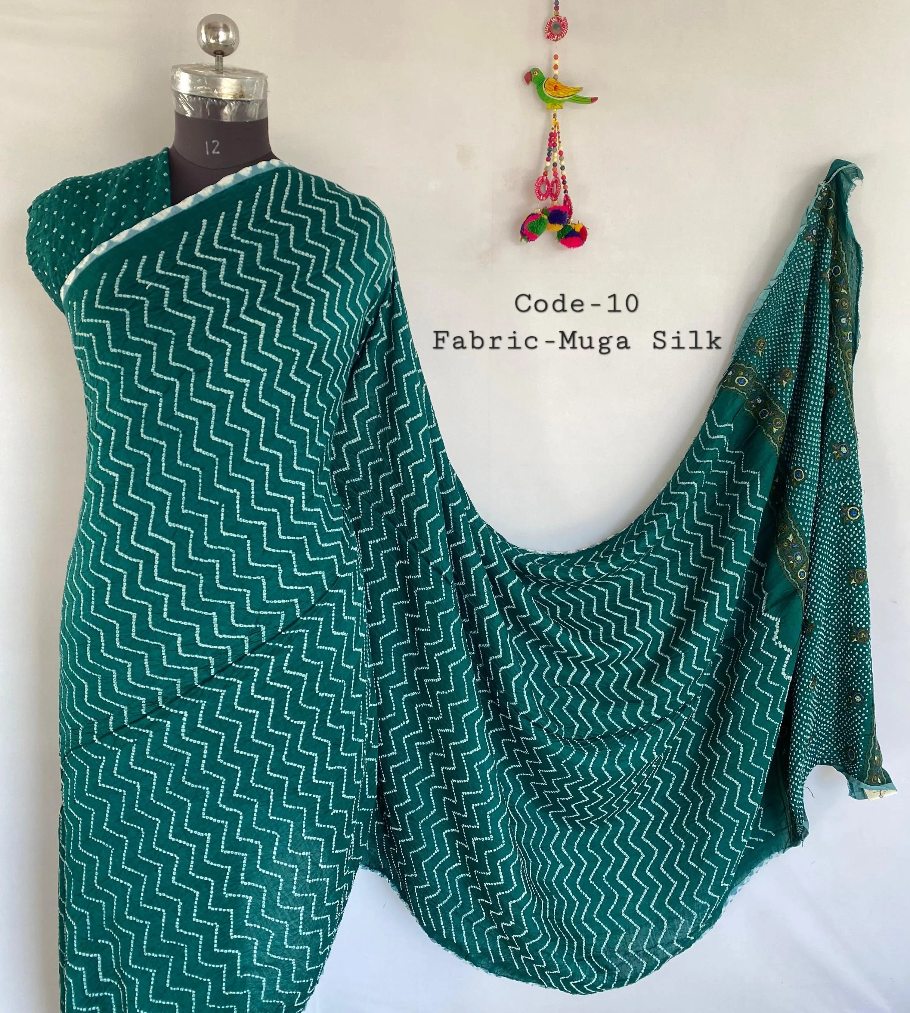 Premium Rai Bandhej Muga Silk Saree RAKHIYO