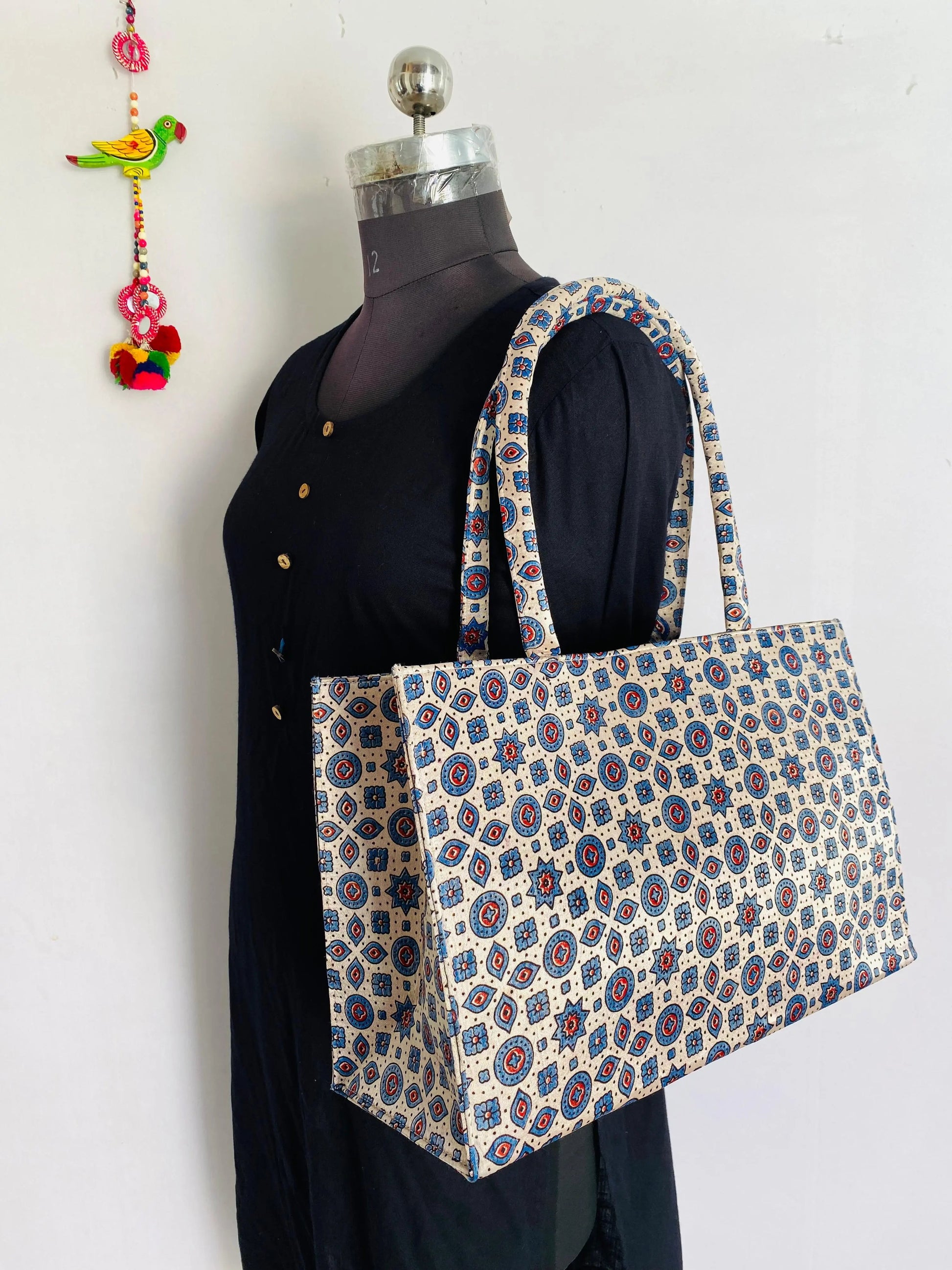 Ajarakh Mashroo Tote Bag RAKHIYO