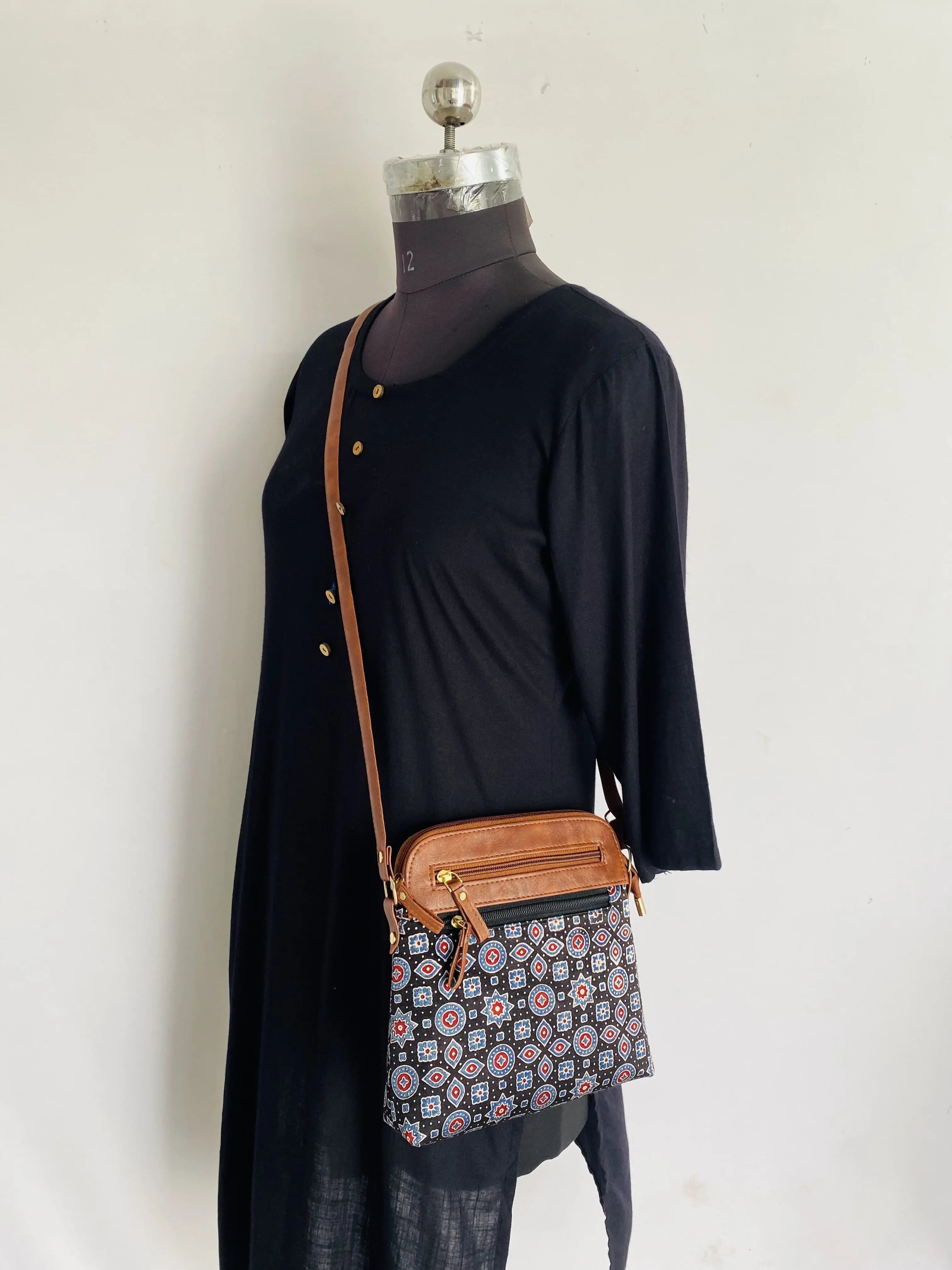 Ajarakh Mashroo Sling Bag RAKHIYO