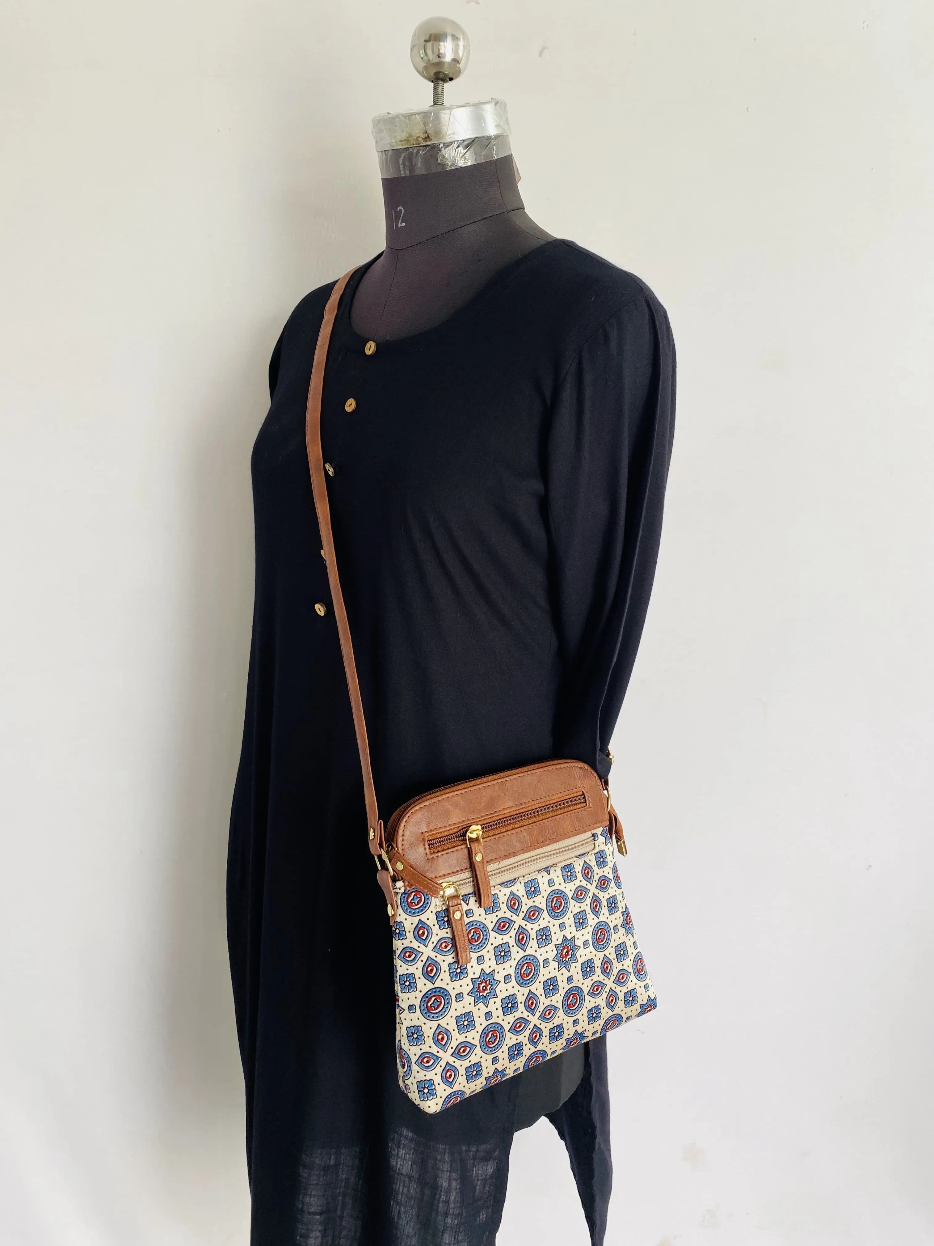 Ajarakh Mashroo Sling Bag RAKHIYO