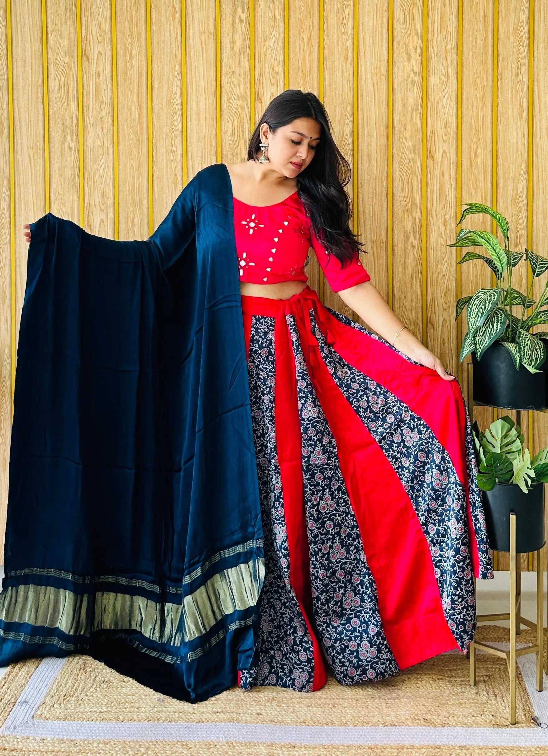 Ajarakh Silk Chaniyacholi RAKHIYO