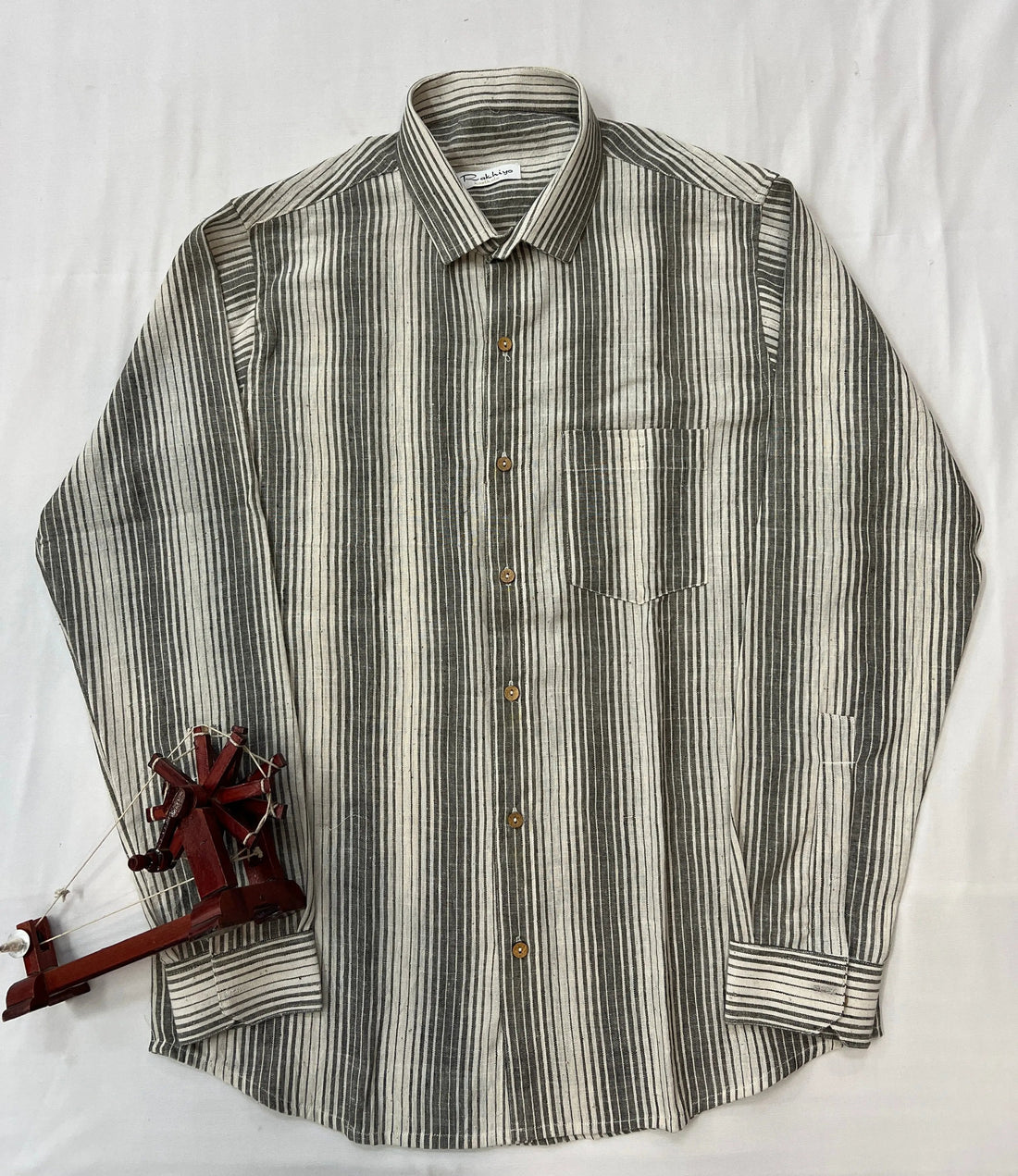 Kala Cotton Stripes Full Sleeves Shirt RAKHIYO