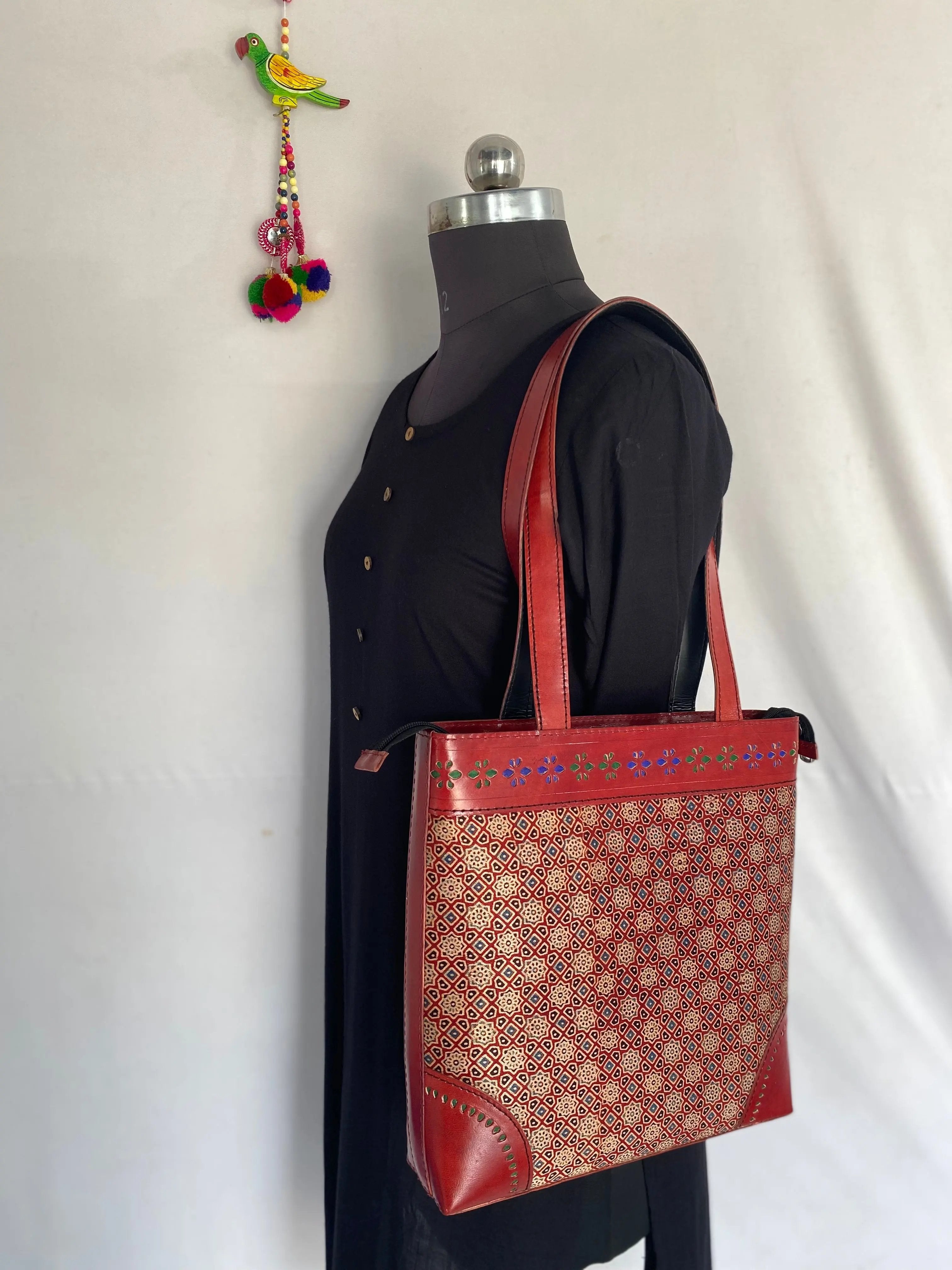 Ajarakh - The Maroon Shoulder Bag RAKHIYO