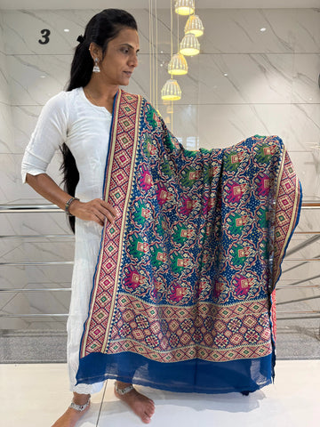 Minakari Banarasi-Bandhani Pure Crepe Dupatta RAKHIYO