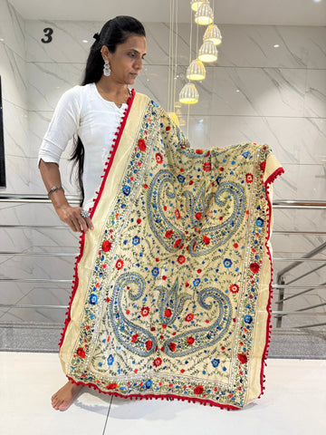 Fulkari Embroidered Chanderi Dupatta RAKHIYO