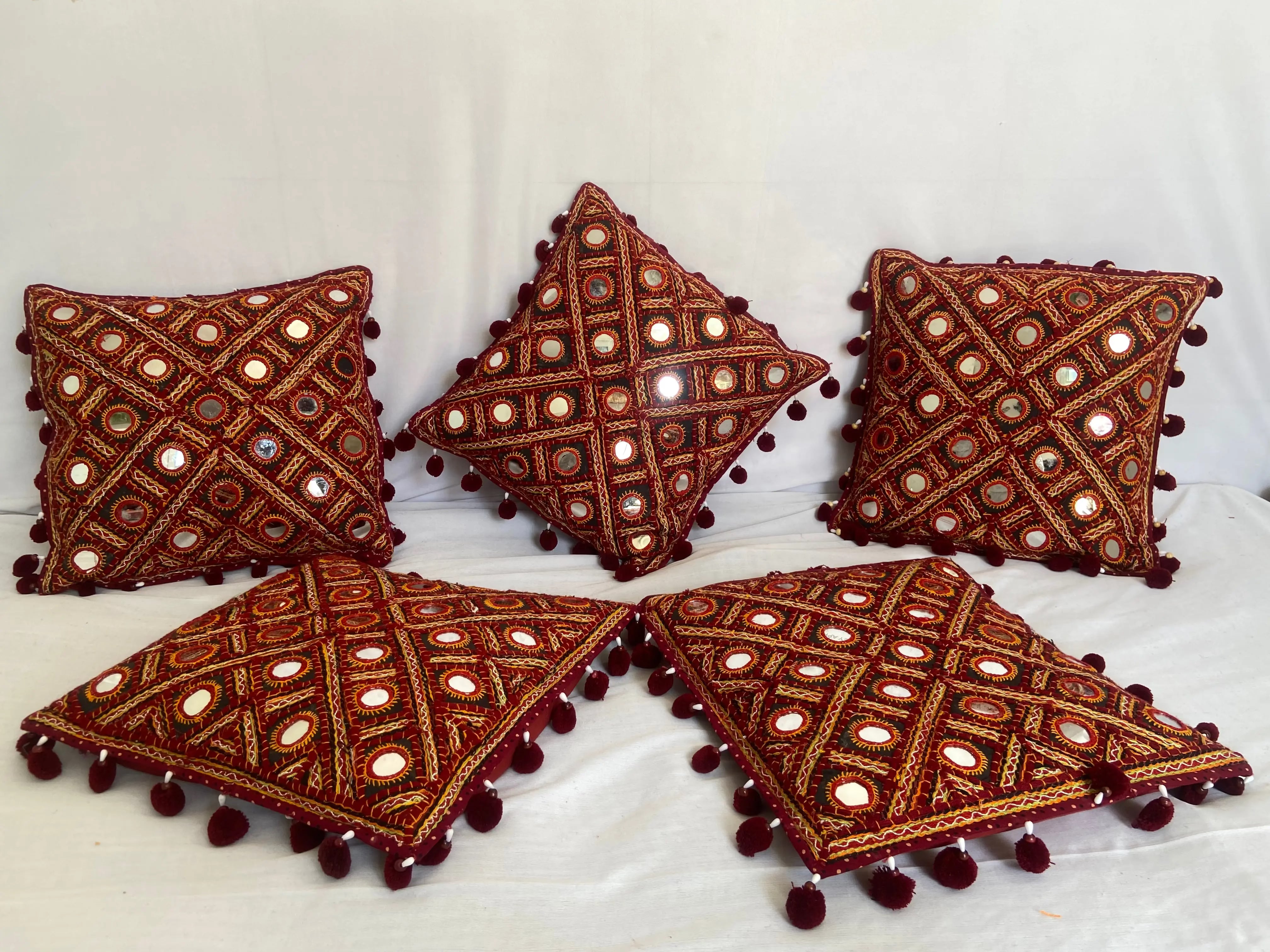 Kutchi Real Big Mirror Cushion Cover RAKHIYO