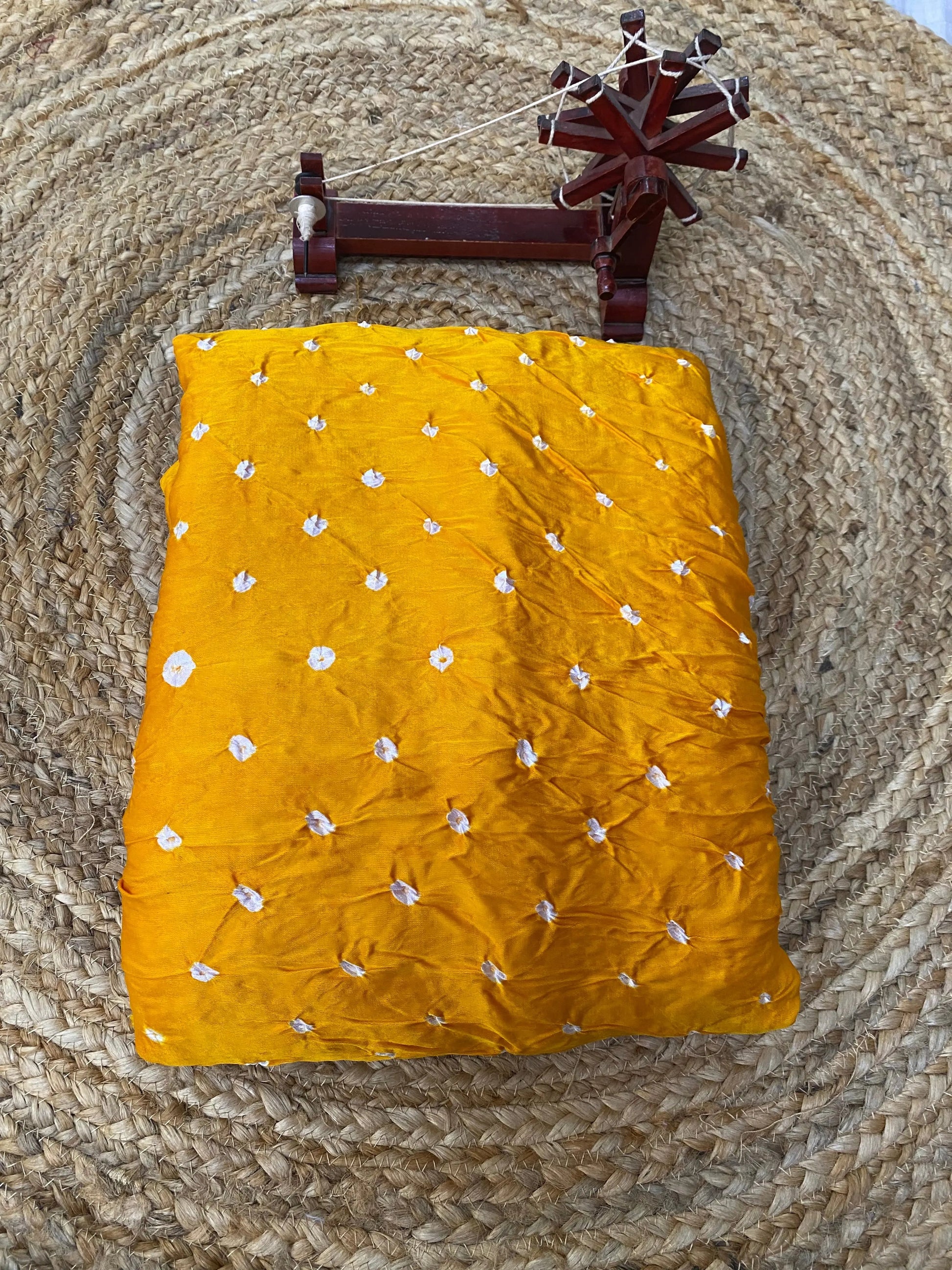 Bandhani Modal Silk Fabric RAKHIYO
