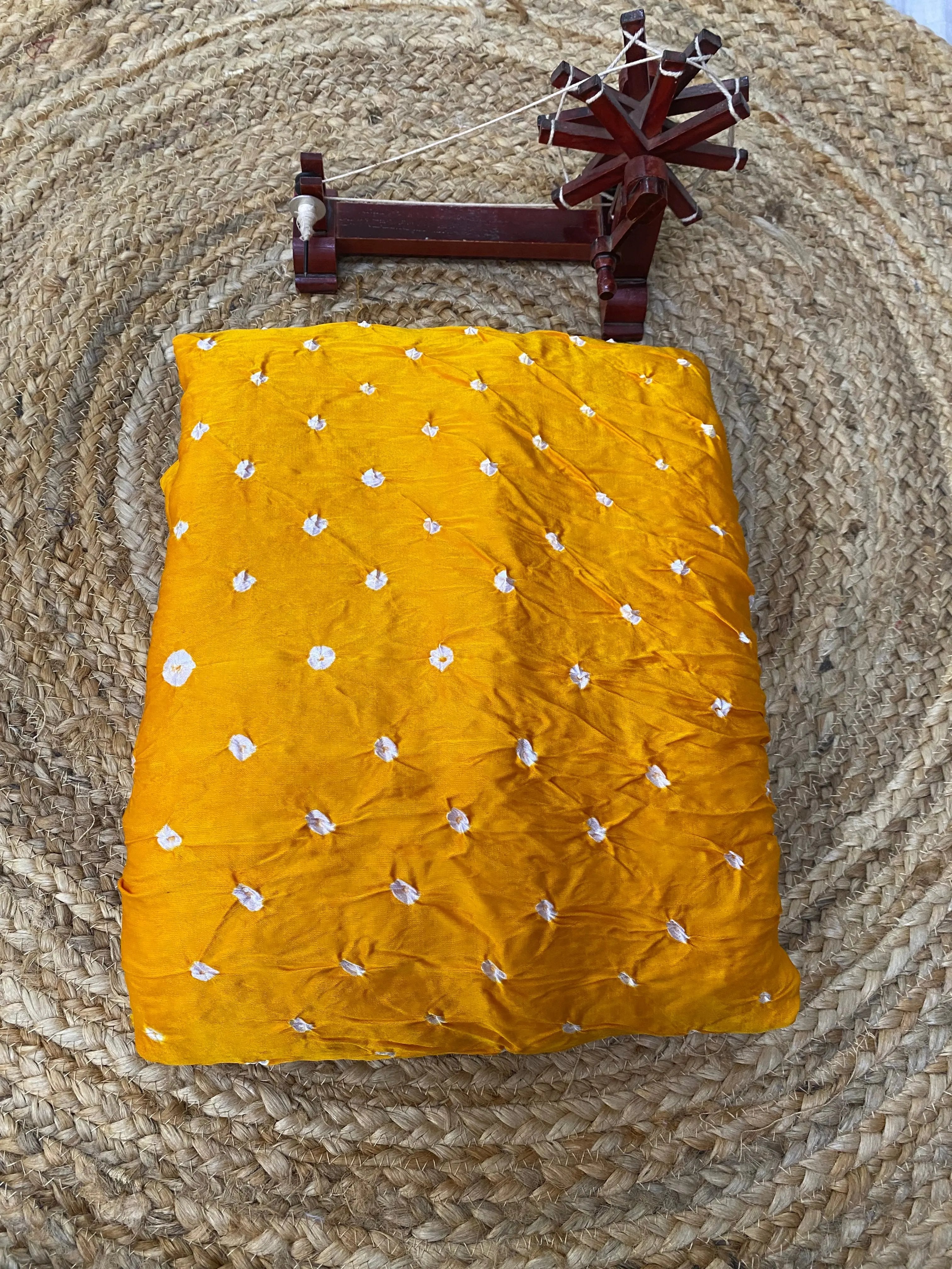 Bandhani Modal Silk Fabric RAKHIYO