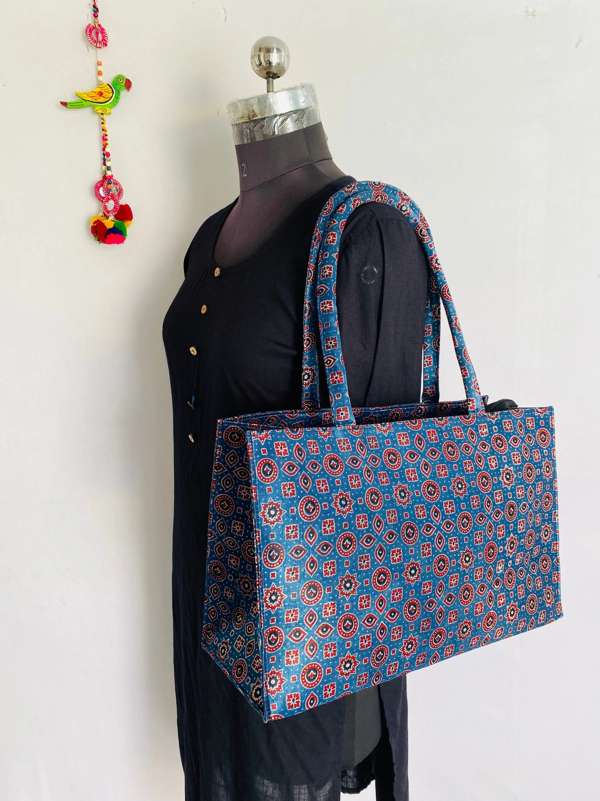 Ajarakh Mashroo Tote Bag RAKHIYO