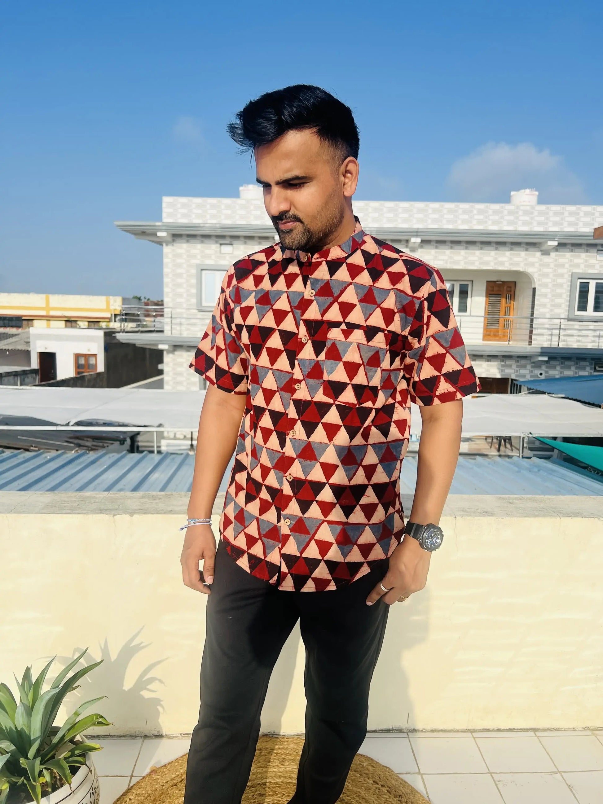 Ajarakh Natural Dyed Shirt RAKHIYO