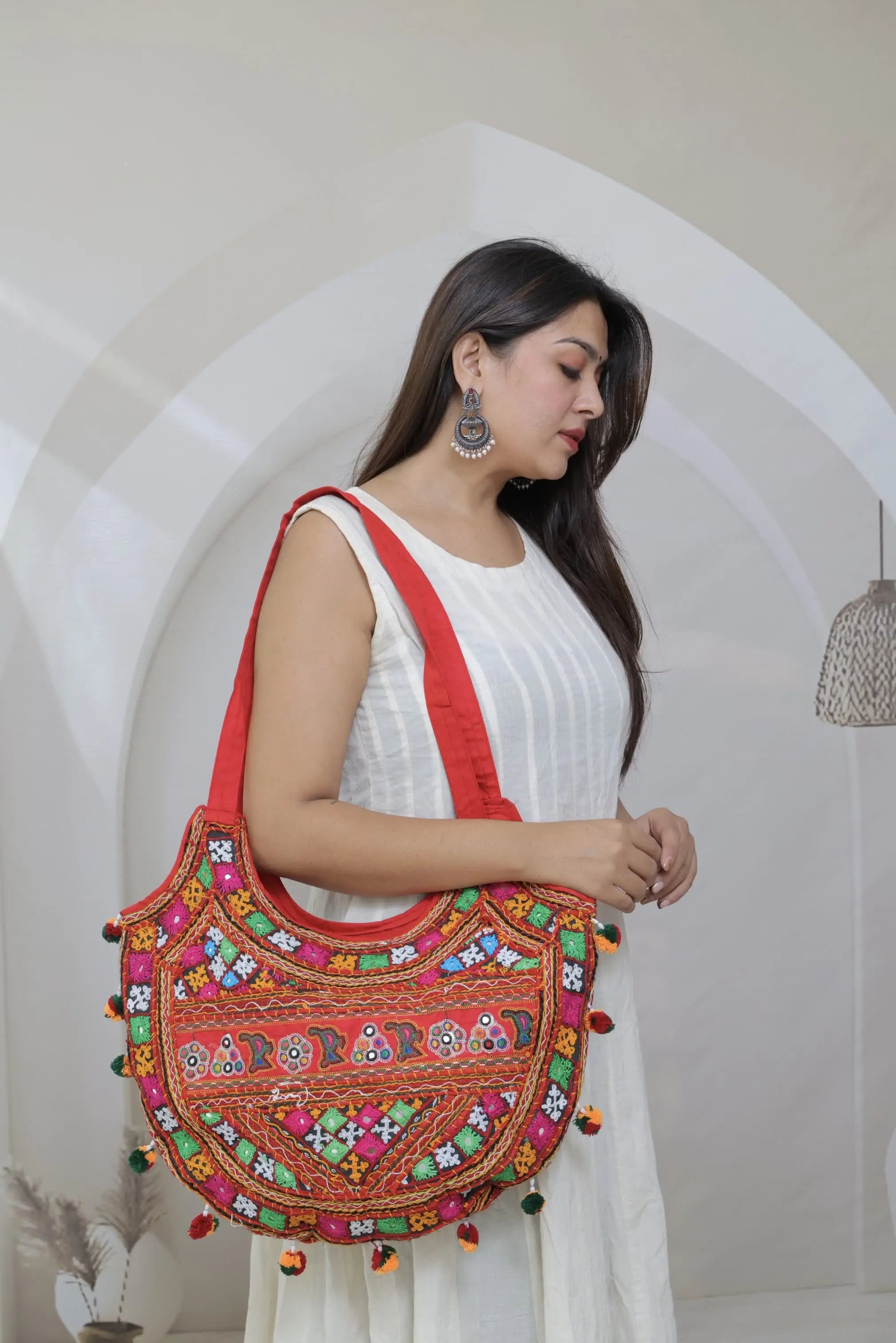 Kutchh Handwork Round Tote Bag RAKHIYO