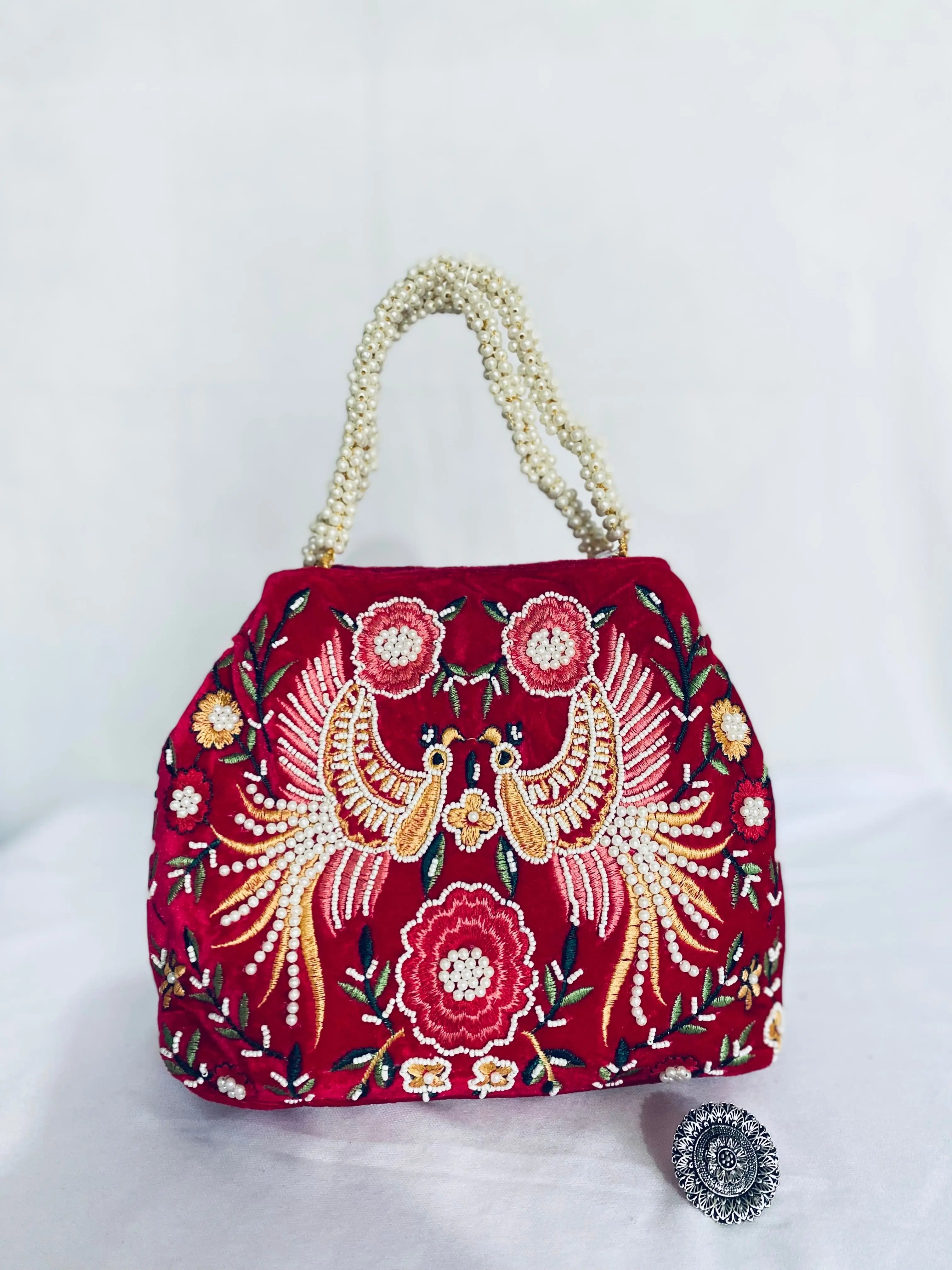 Velvet Bead Potli Bag RAKHIYO