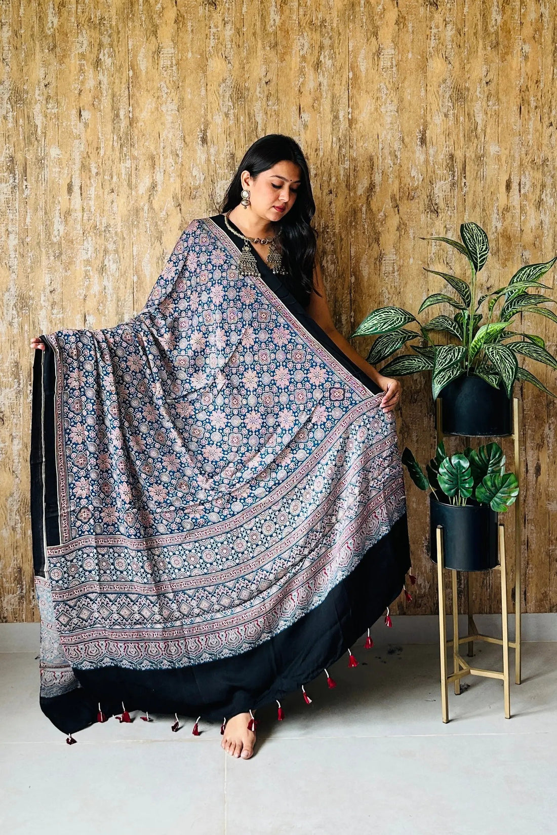 Blue Ajarakh Modal Dupatta RAKHIYO