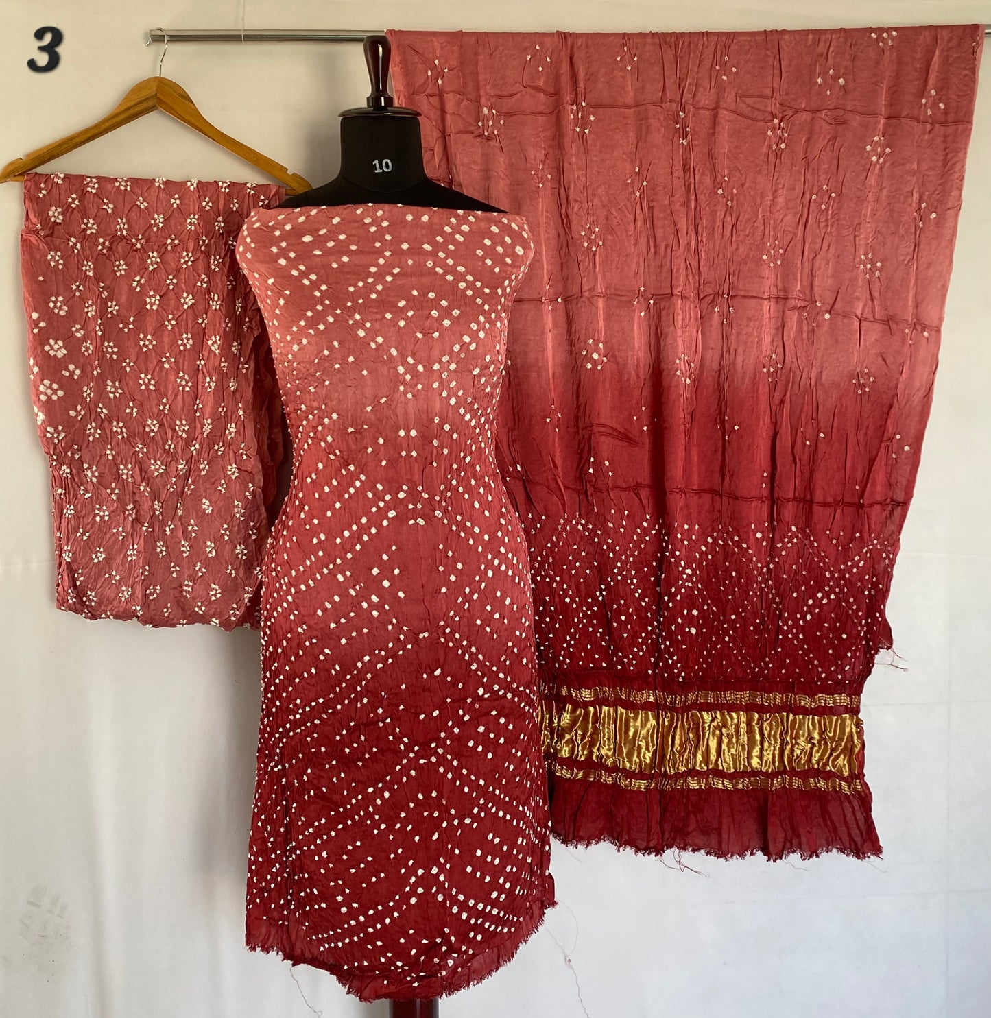 Bandhani Rai bandhej Modal Silk Suit Material