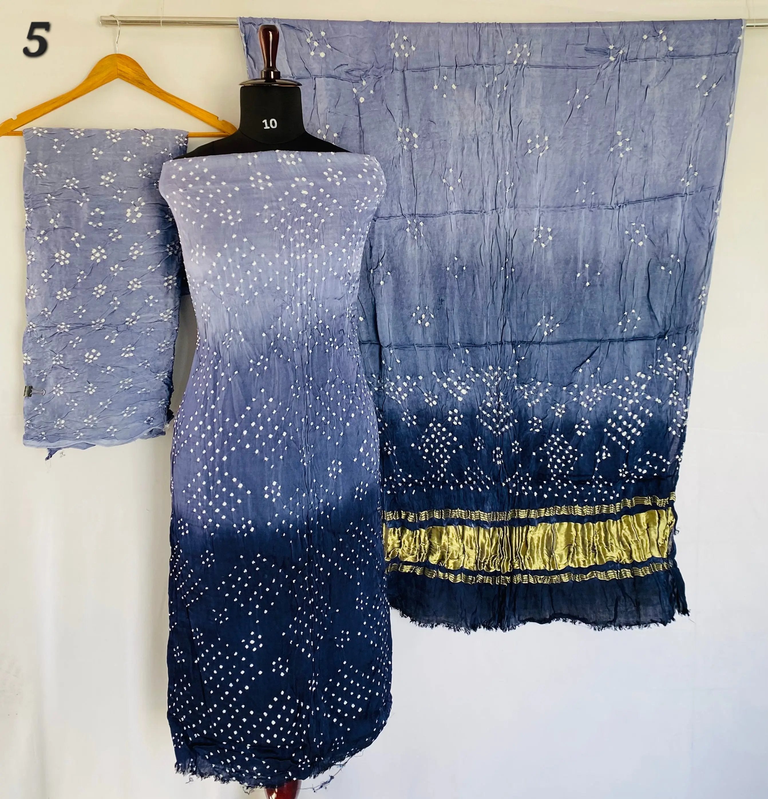 Bandhani Rai bandhej Modal Silk Suit Material RAKHIYO