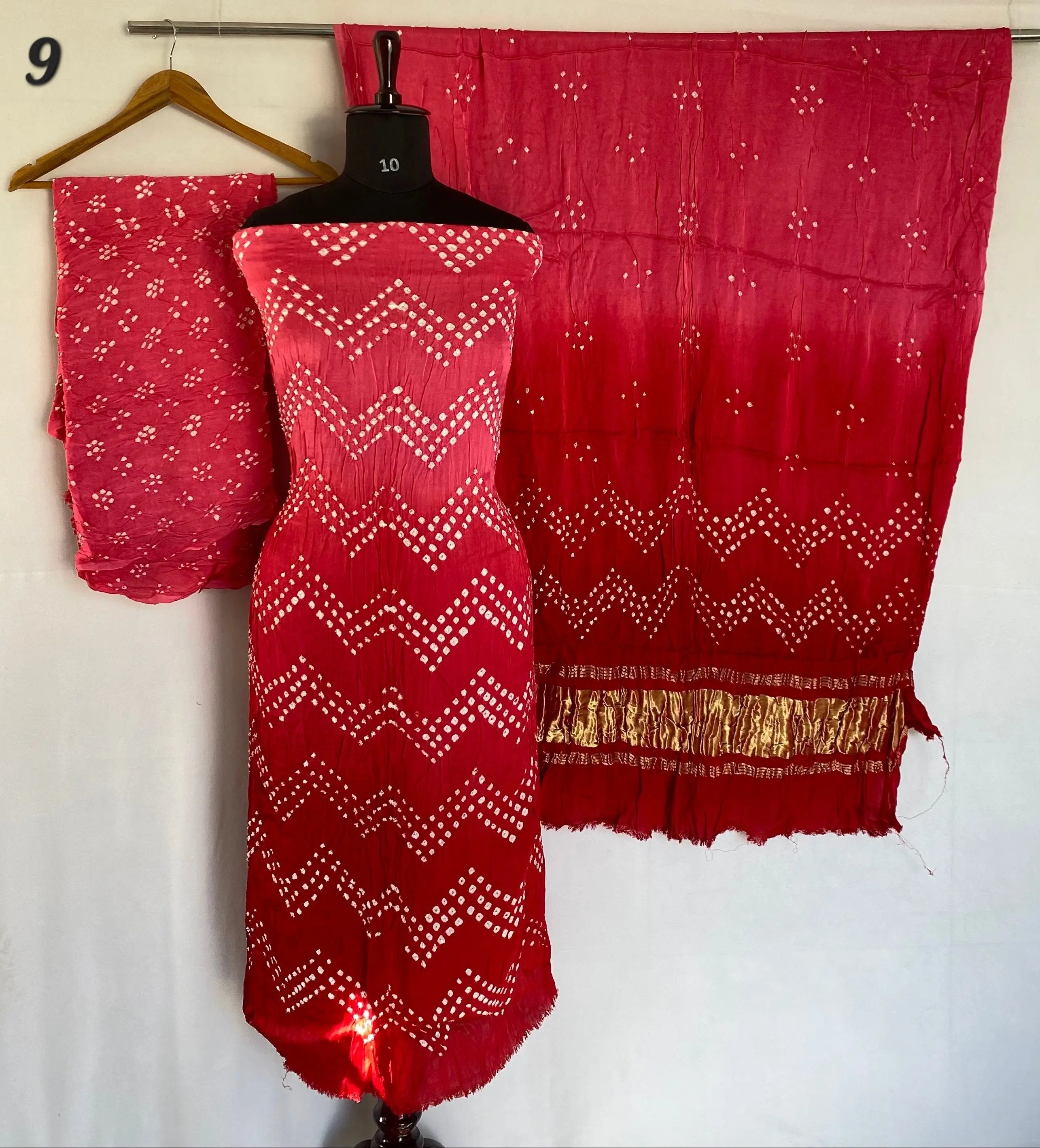 Bandhani Rai bandhej Modal Silk Suit Material RAKHIYO