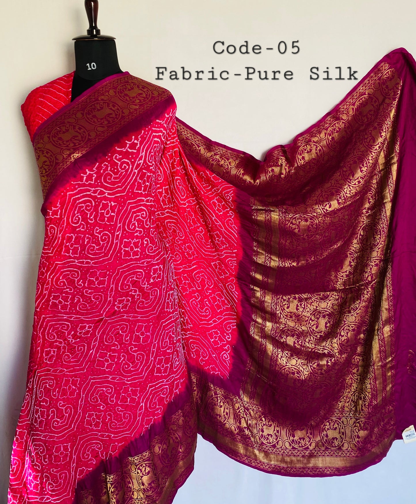 Premium Pure Silk Kanjivaram Bandhani