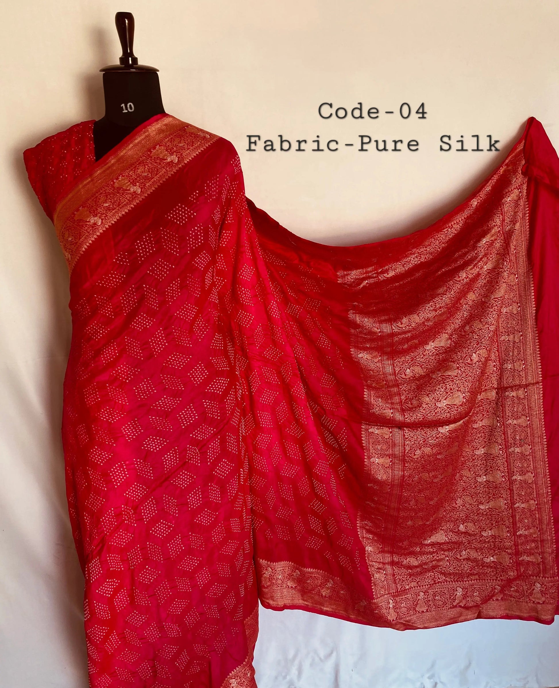 Premium Pure Silk Kanjivaram Bandhani RAKHIYO