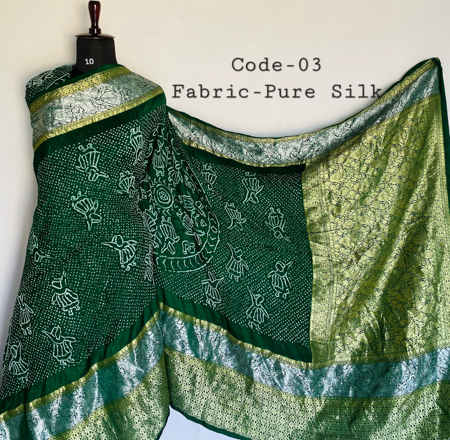 Premium Pure Silk Kanjivaram Bandhani