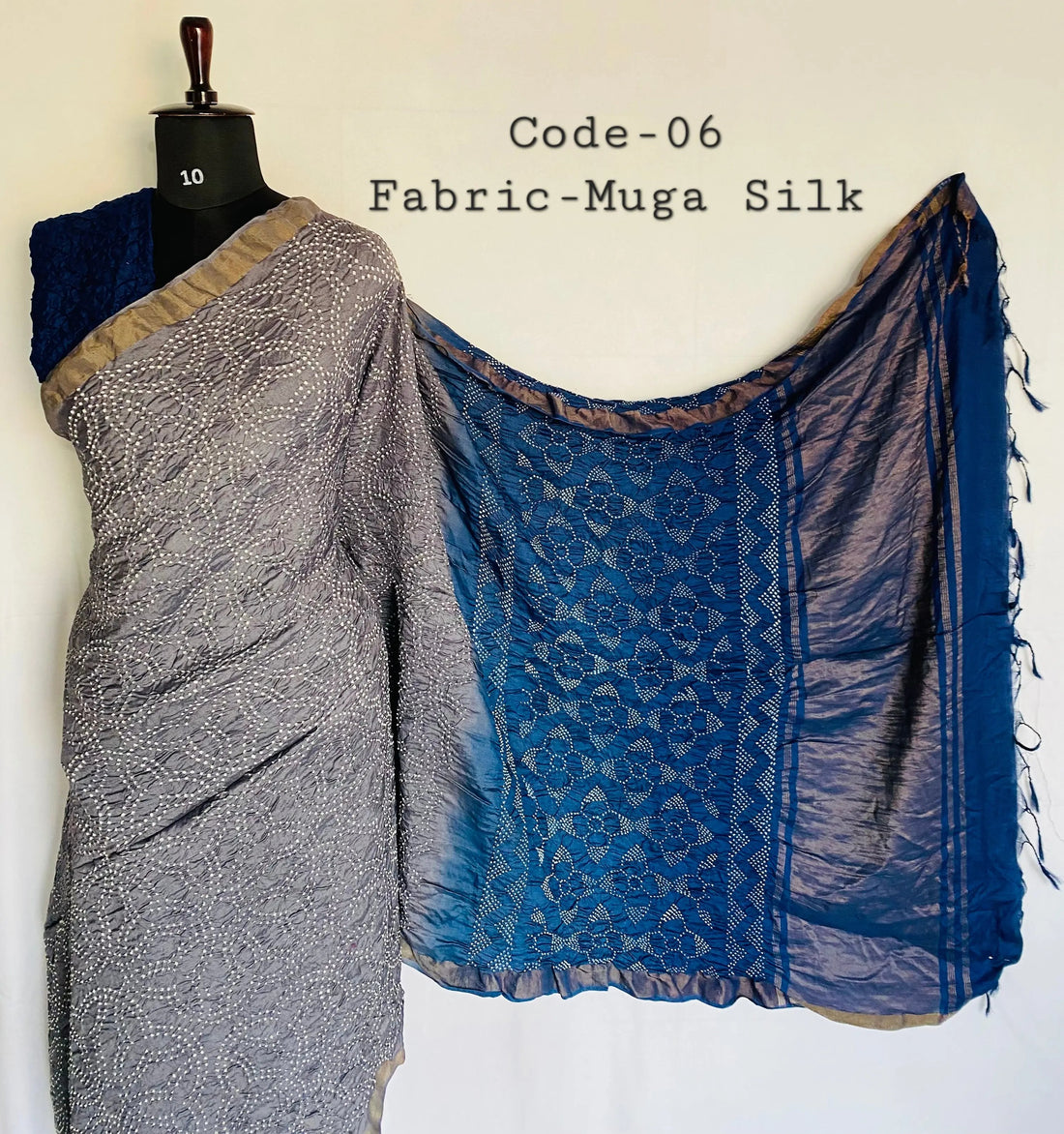 Premium Rai Bandhej Muga Silk Saree RAKHIYO