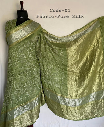 Premium Pure Silk Kanjivaram Bandhani RAKHIYO
