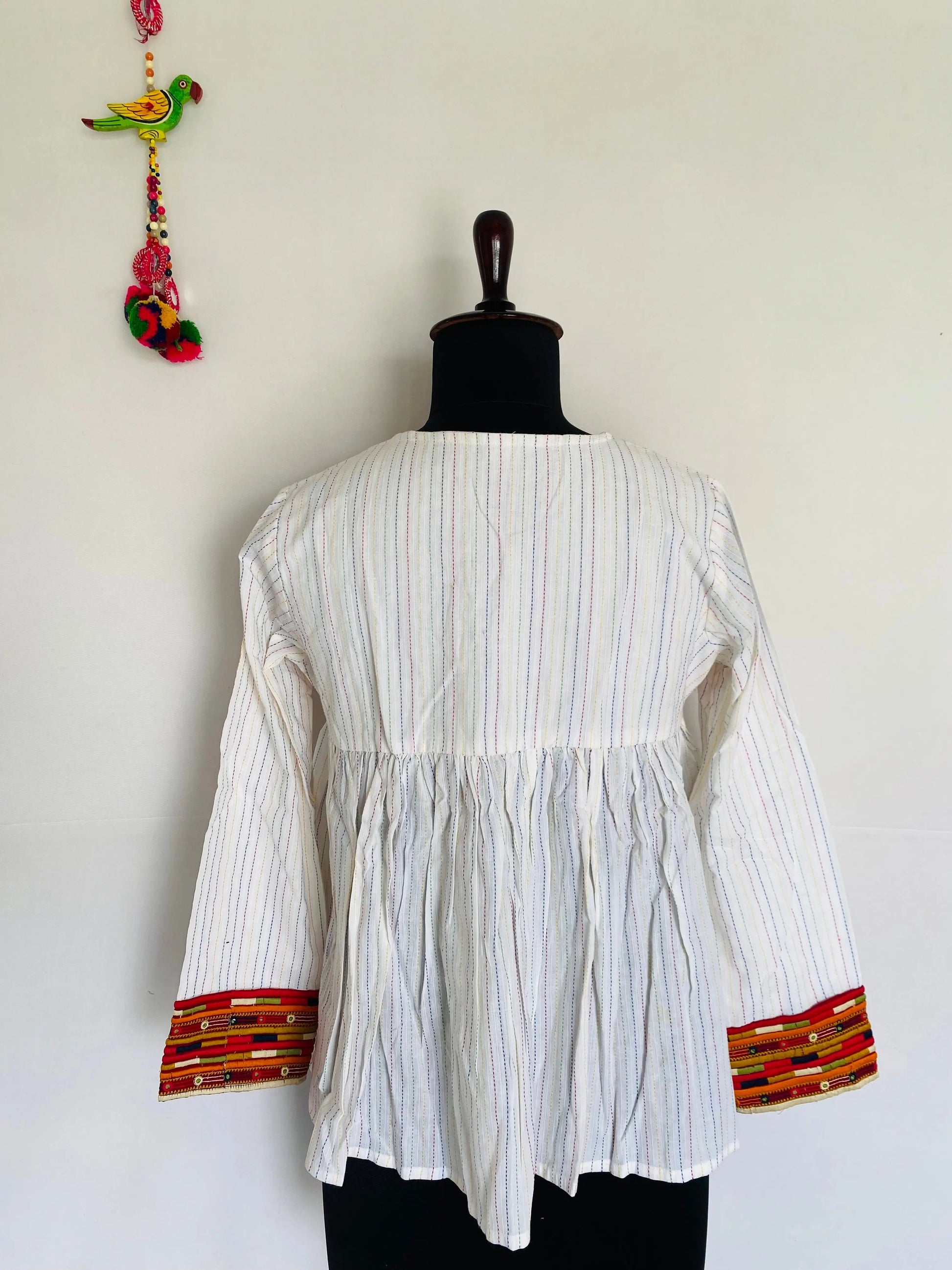 White Kantha Embroidered Jacket With Pant RAKHIYO