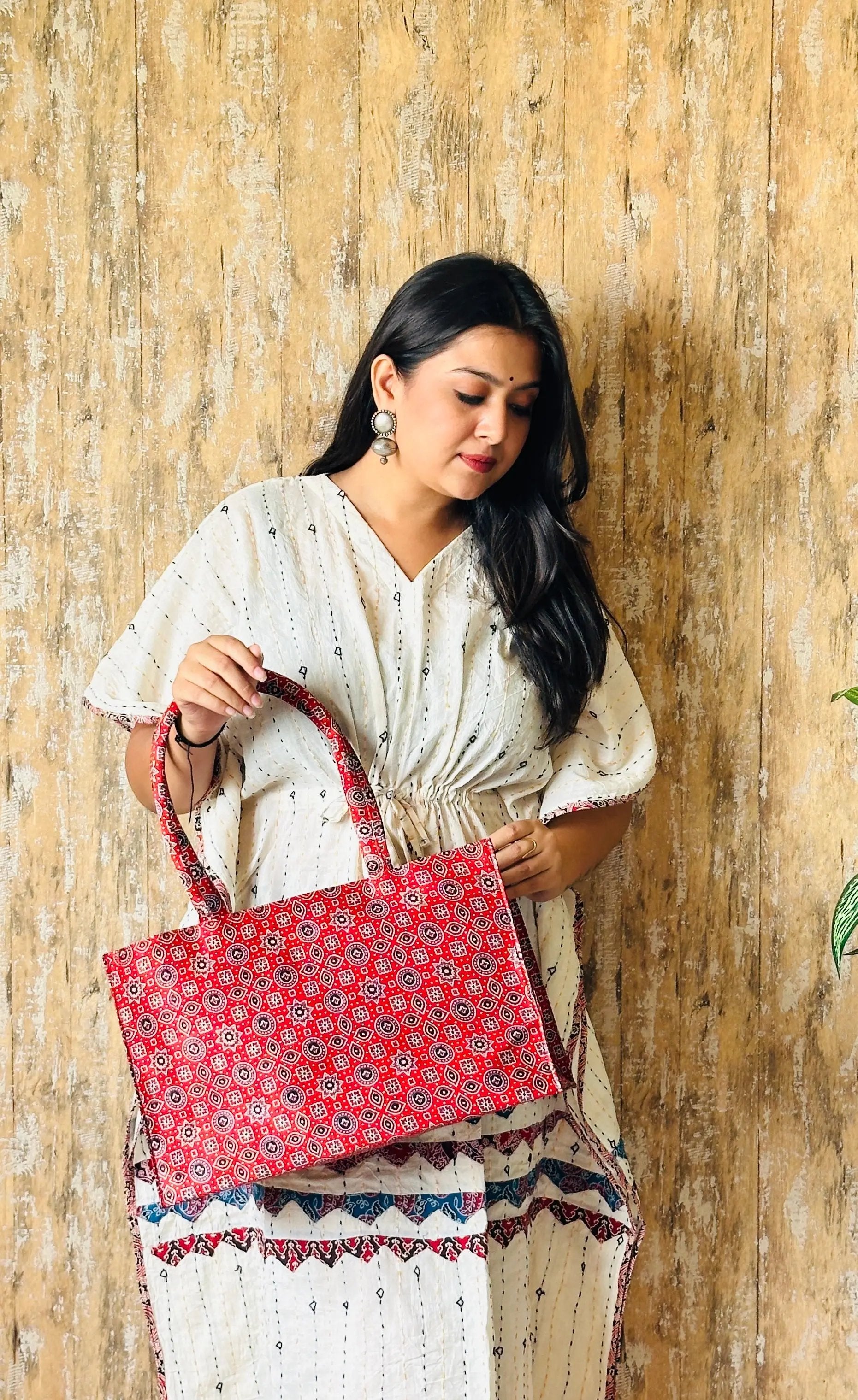 Ajarakh Mashroo Tote Bag RAKHIYO