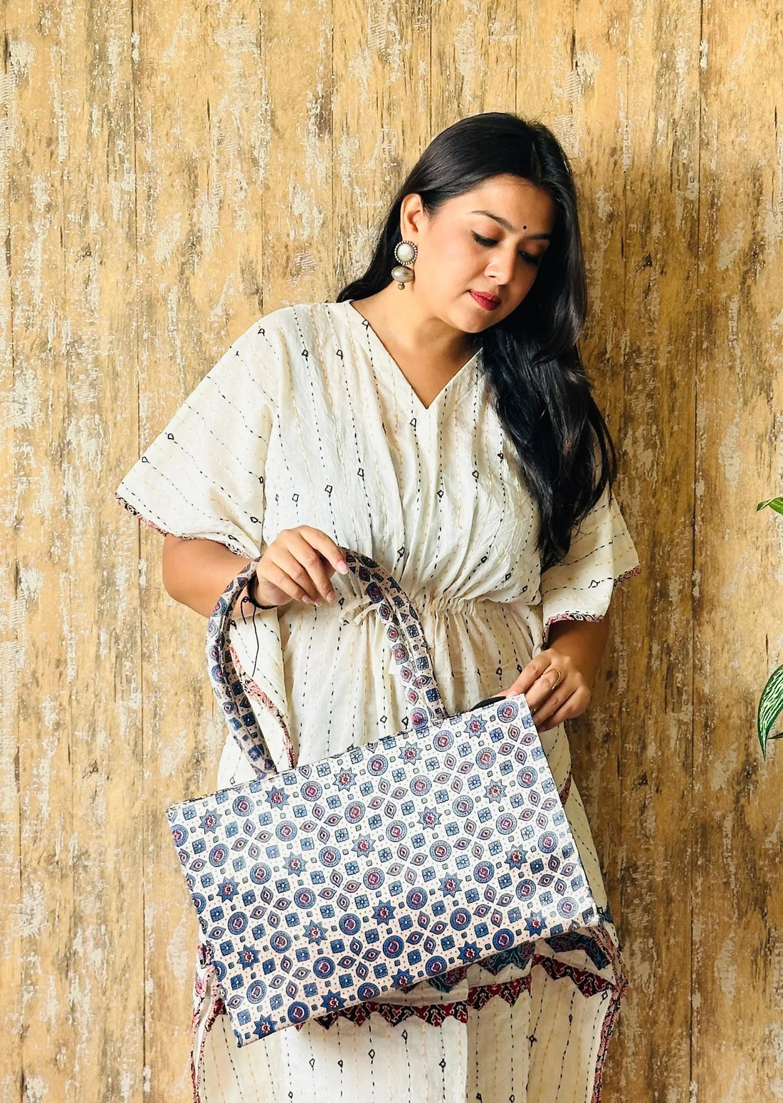 Ajarakh Mashroo Tote Bag RAKHIYO