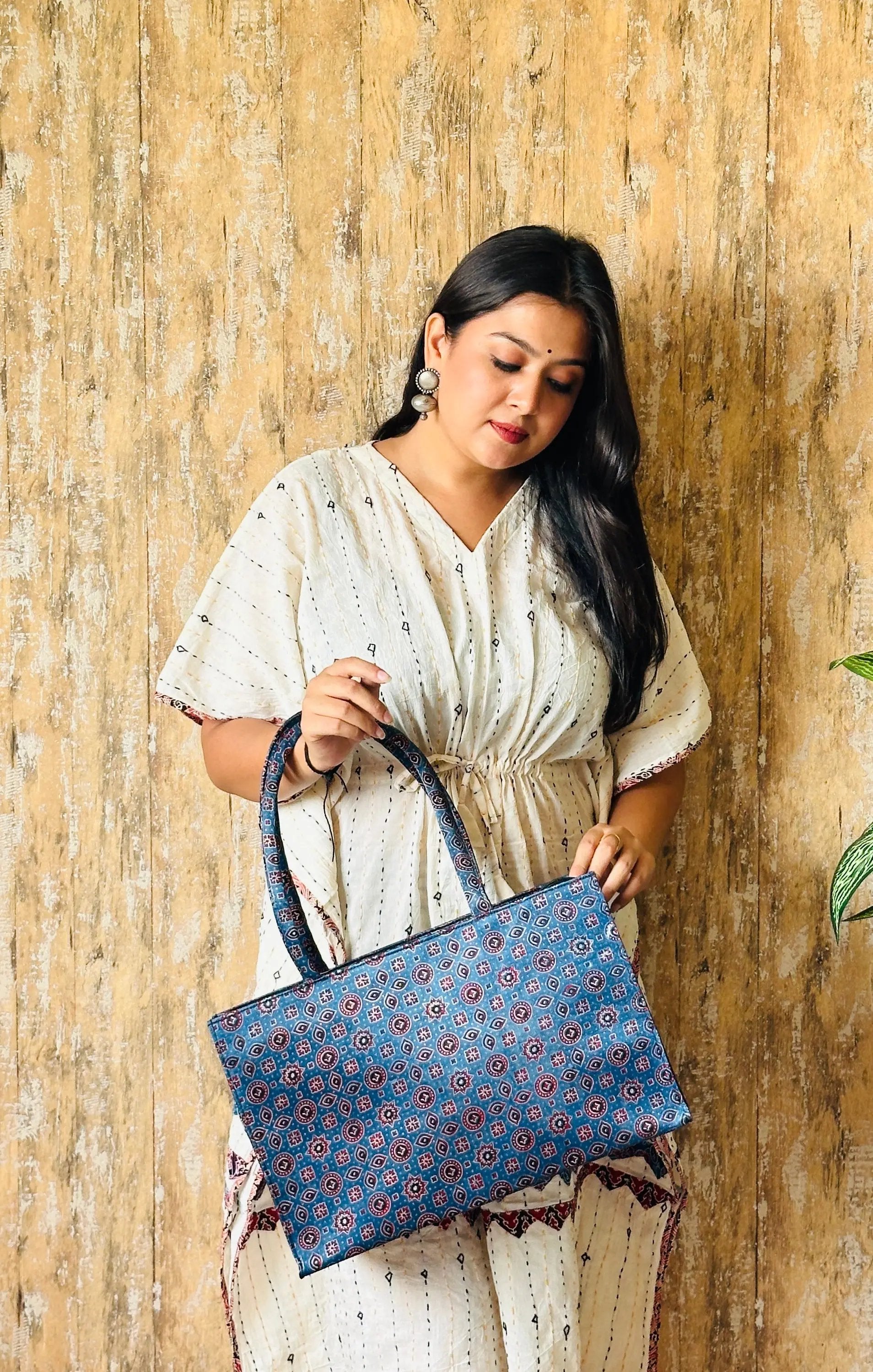 Ajarakh Mashroo Tote Bag RAKHIYO
