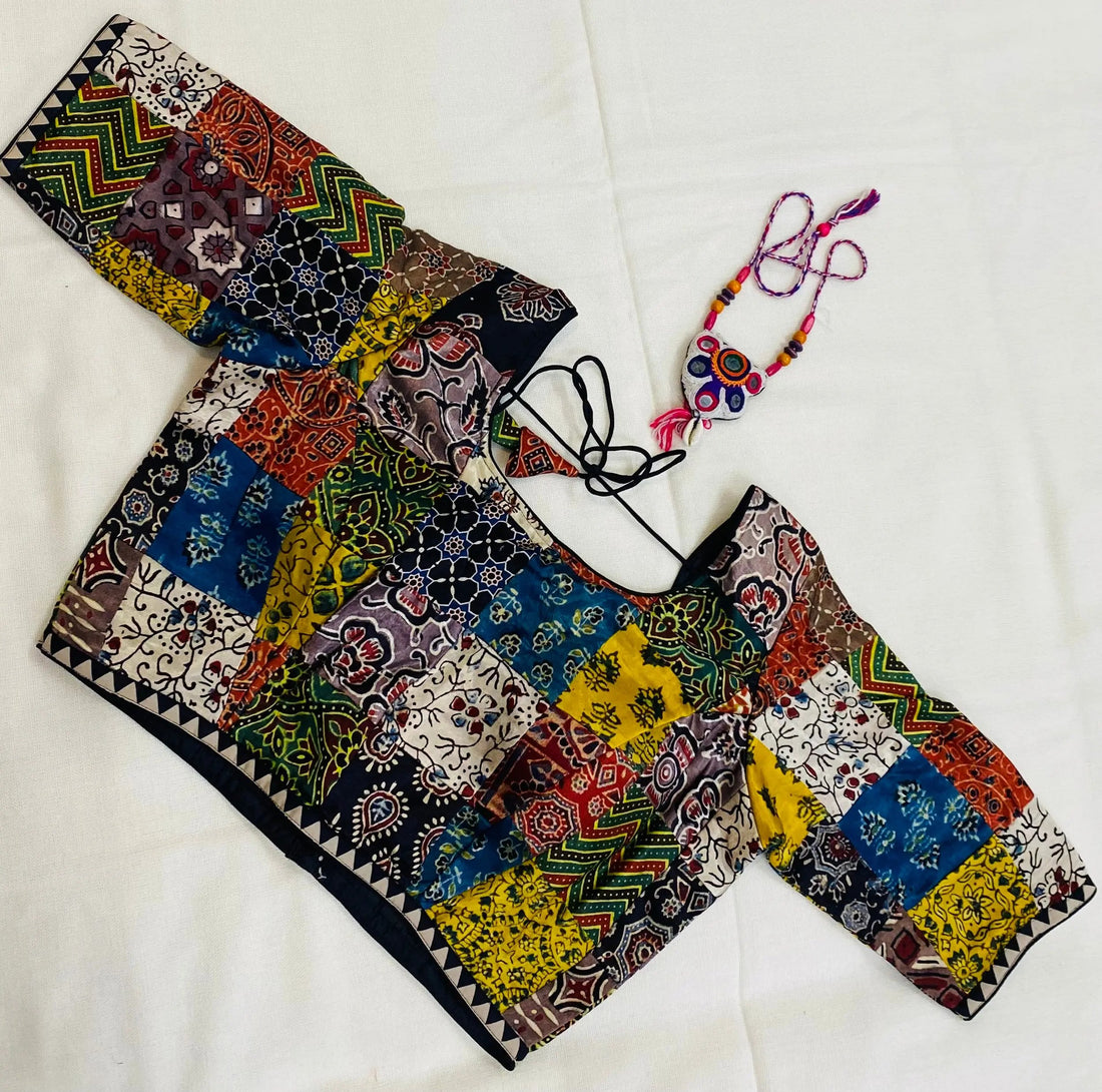 Mashroo Ajarakh Real Patchwork Blouse RAKHIYO