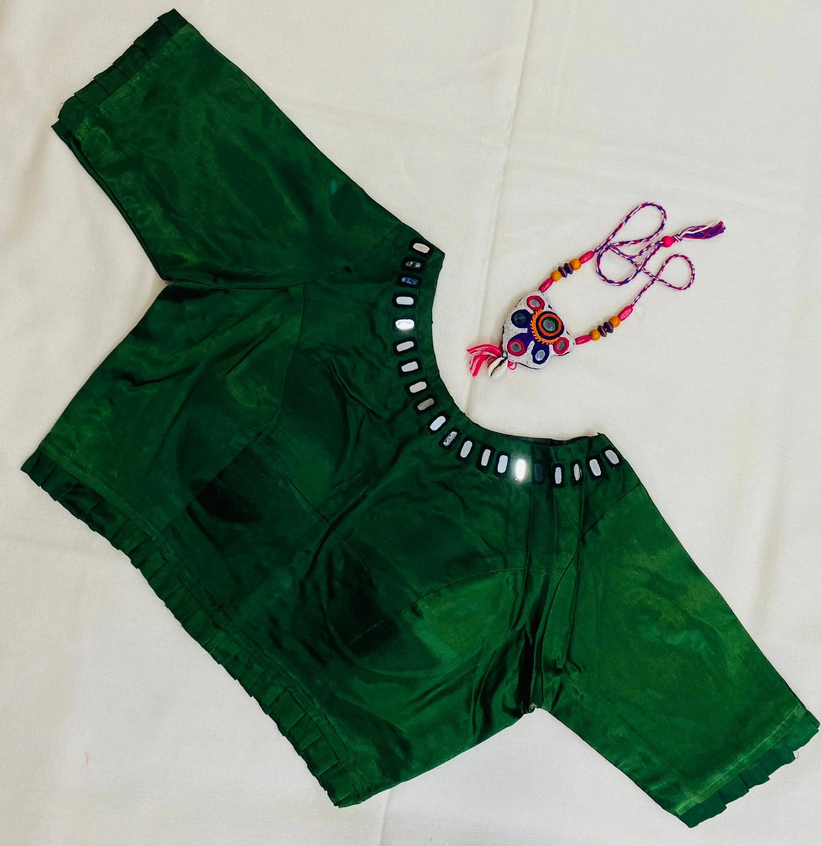 Plain Mashroo Mirror Blouse RAKHIYO