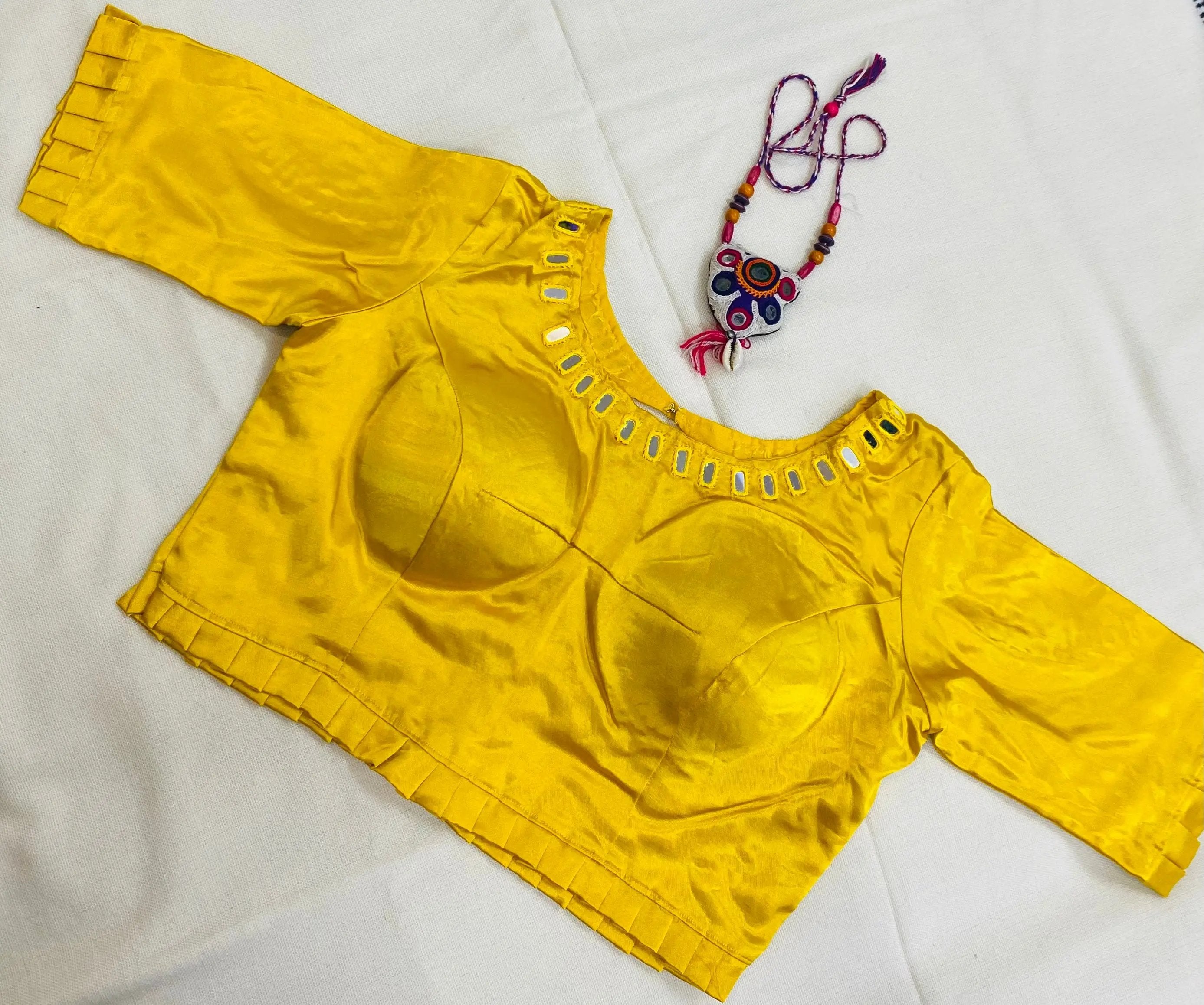 Plain Mashroo Mirror Blouse RAKHIYO