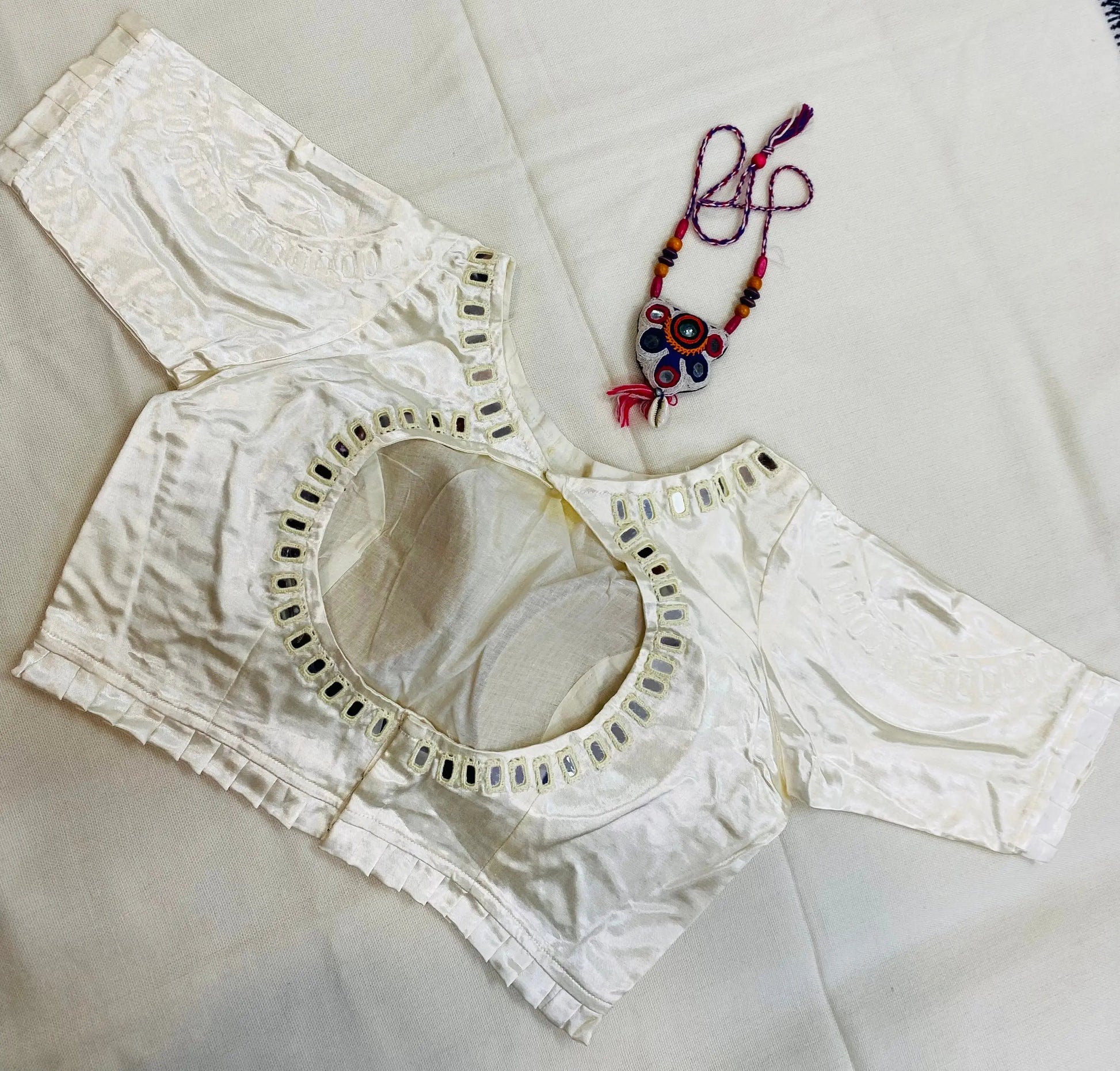 Plain Mashroo Mirror Blouse RAKHIYO