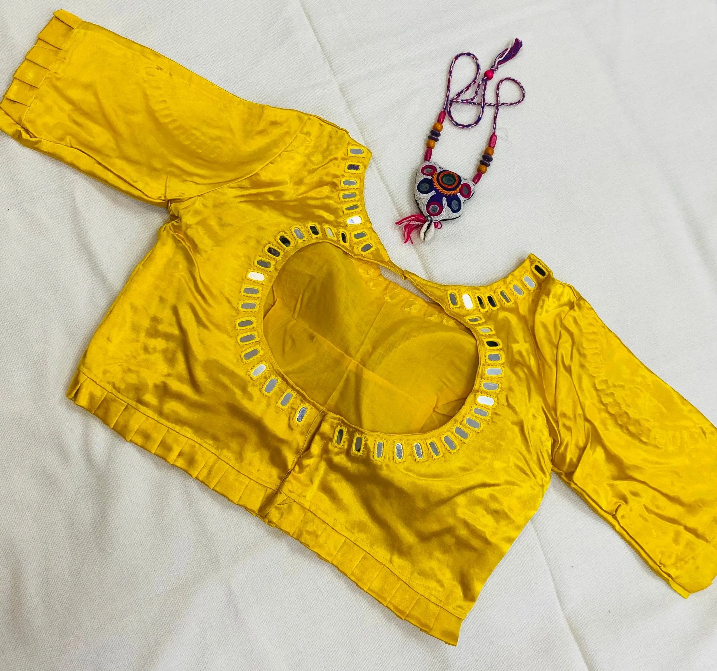 Plain Mashroo Mirror Blouse RAKHIYO