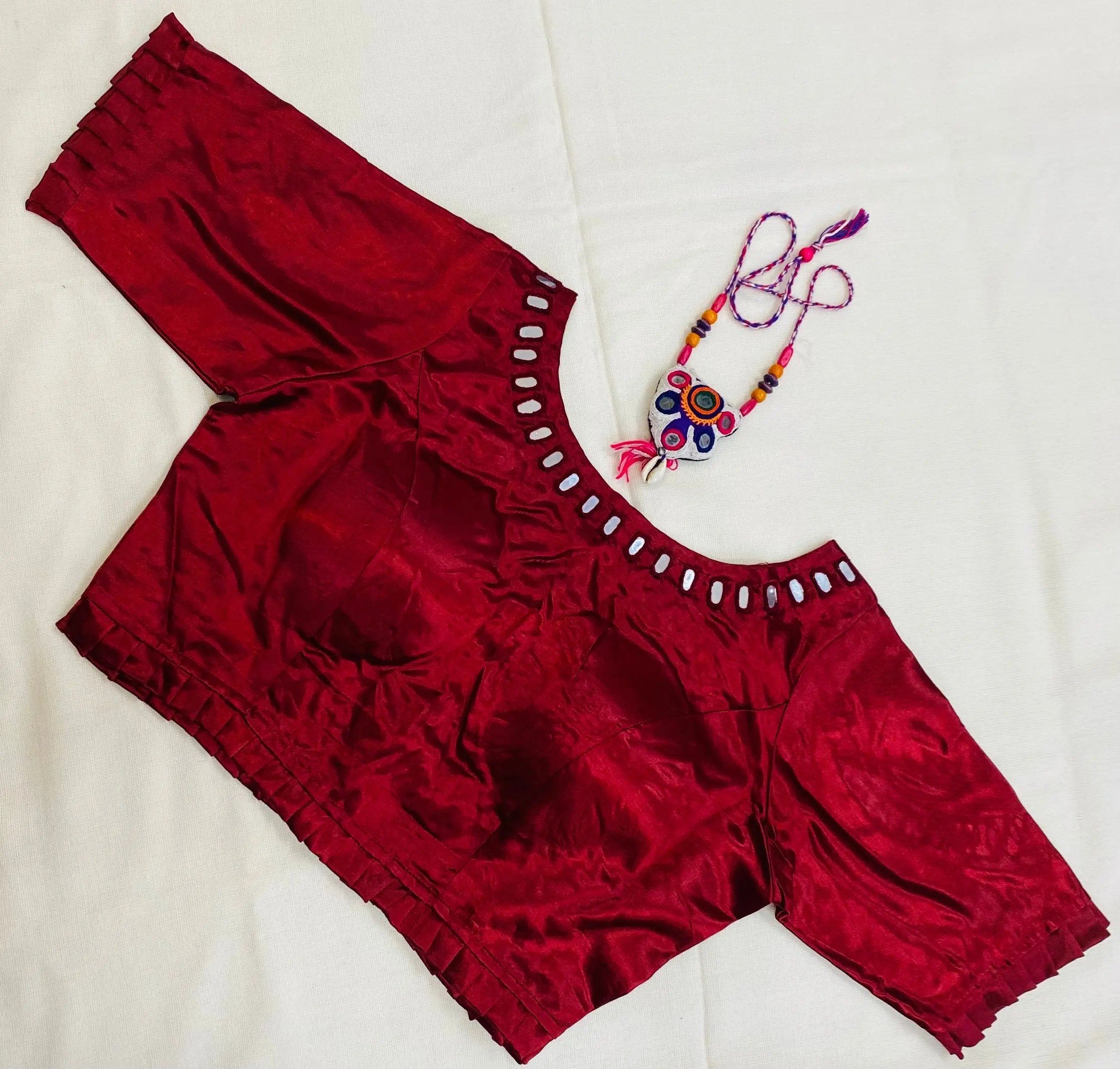 Plain Mashroo Mirror Blouse RAKHIYO
