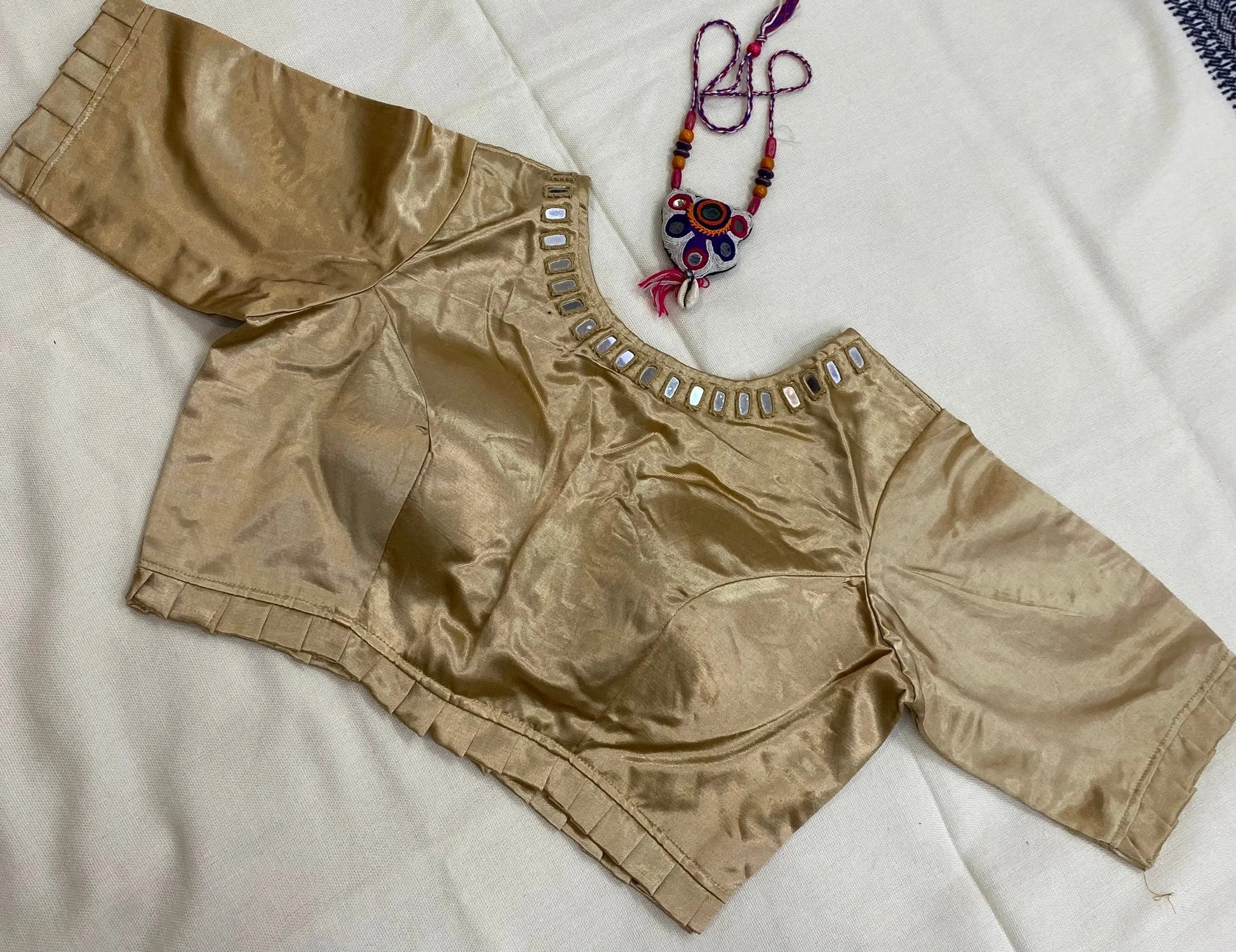 Plain Mashroo Mirror Blouse RAKHIYO