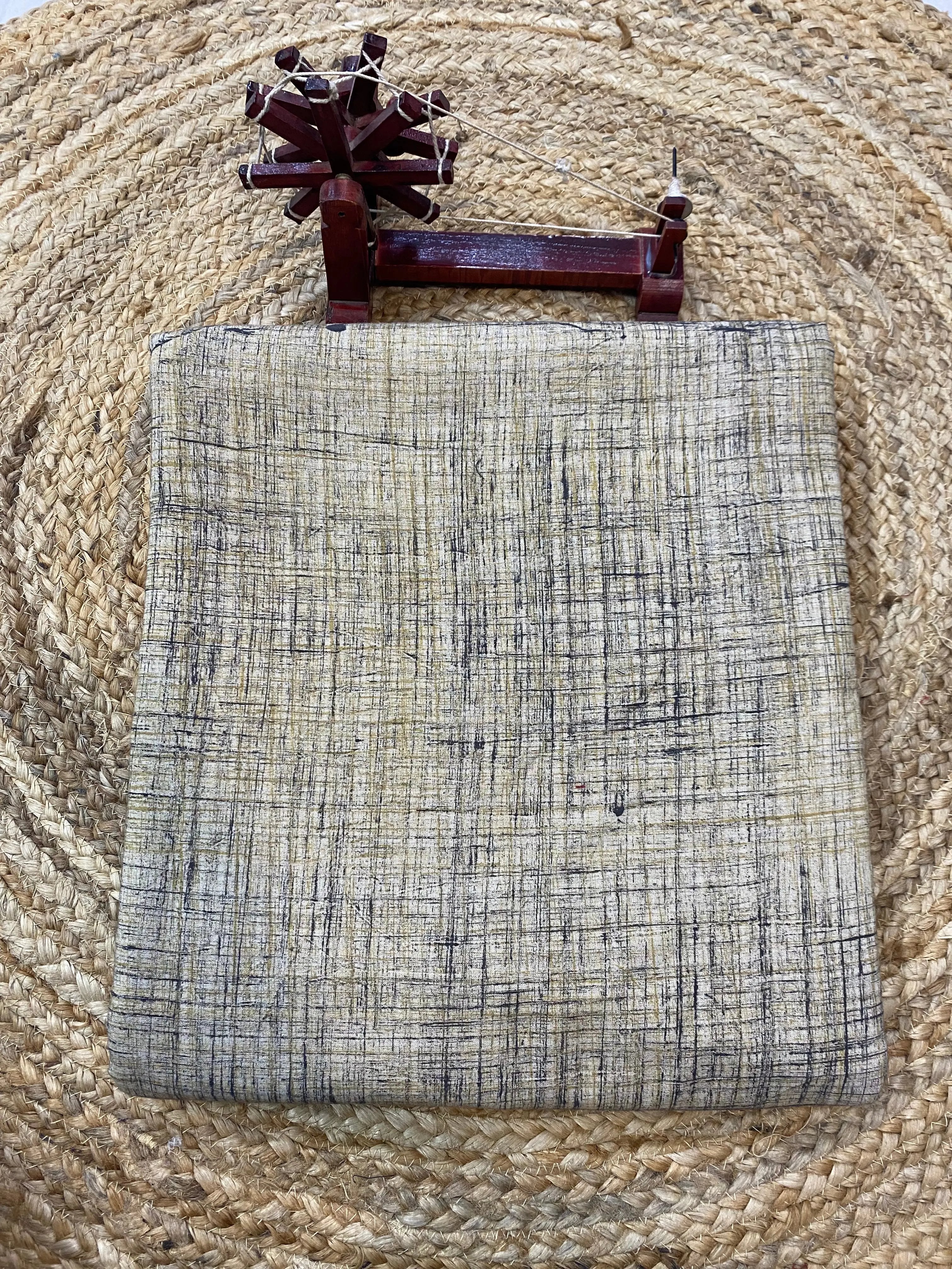 Cotton Brush Print Fabric(Price Per Meter) RAKHIYO