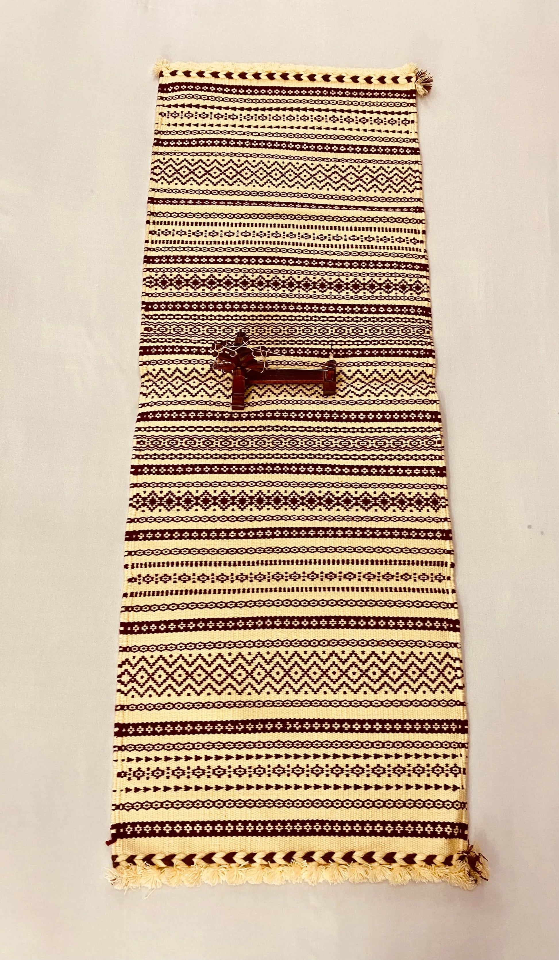 Handweave Bhujodi Woolen Runner(2x5  feet) RAKHIYO