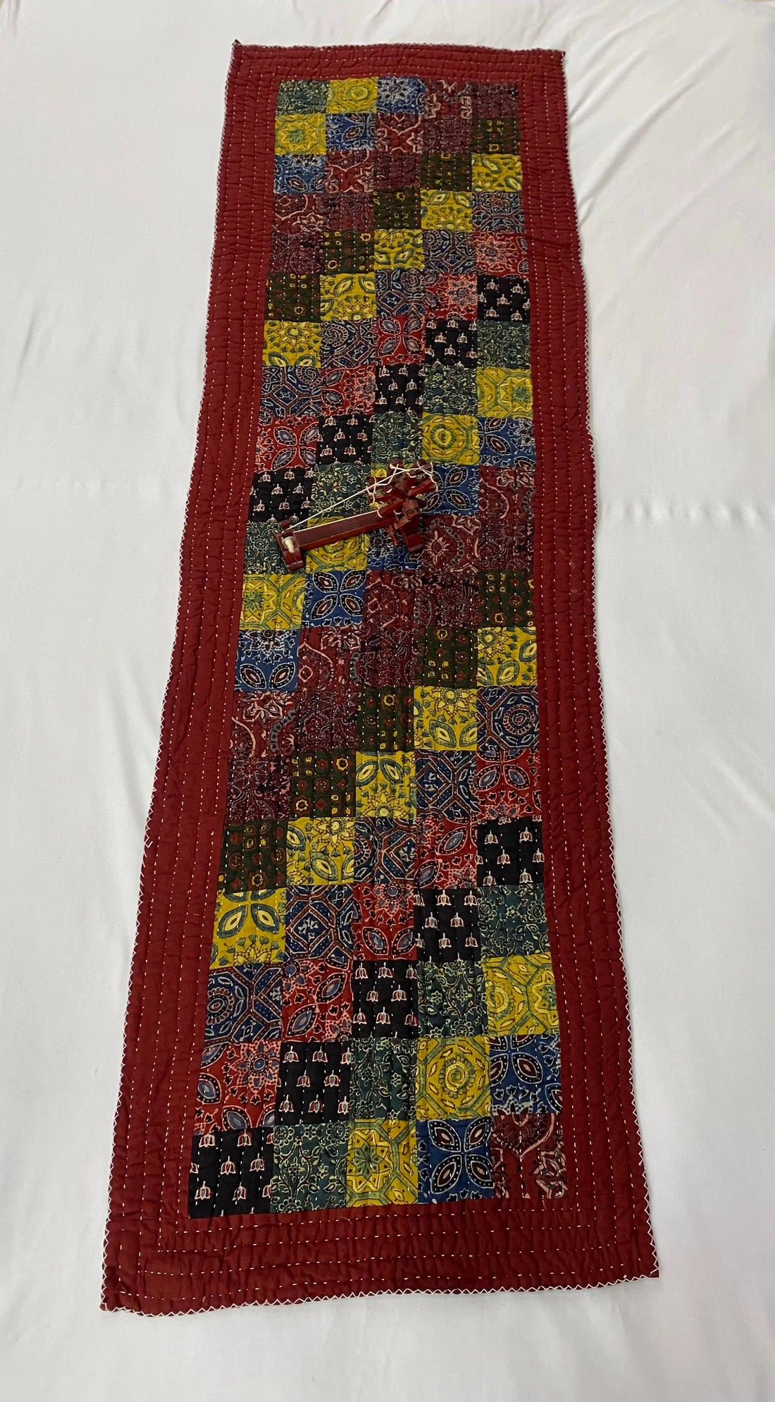 Ajarakh Patchwork Yoga Mat-Sofa Runner RAKHIYO