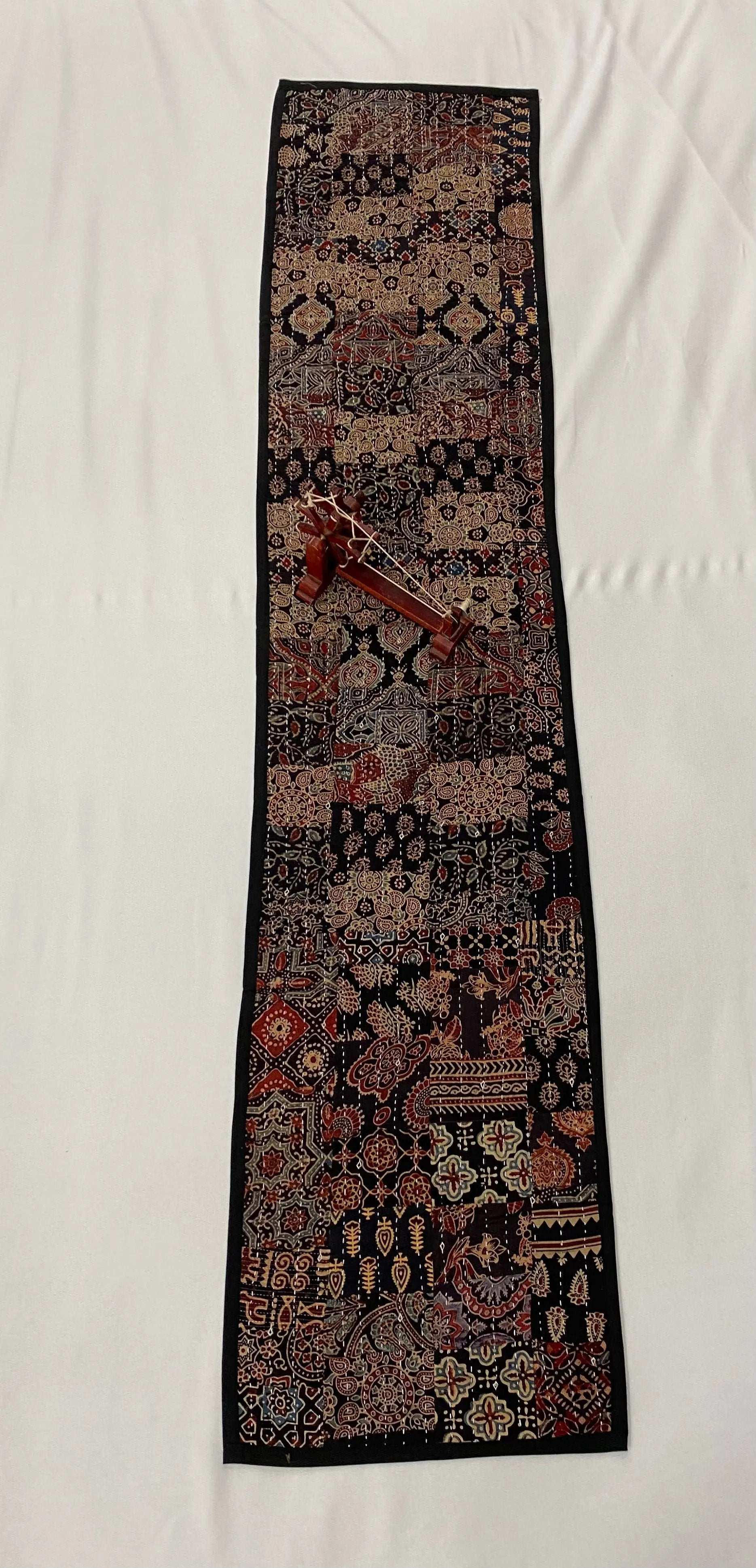 Ajarakh Patchwork Cotton Dining Runner (6 feet) RAKHIYO