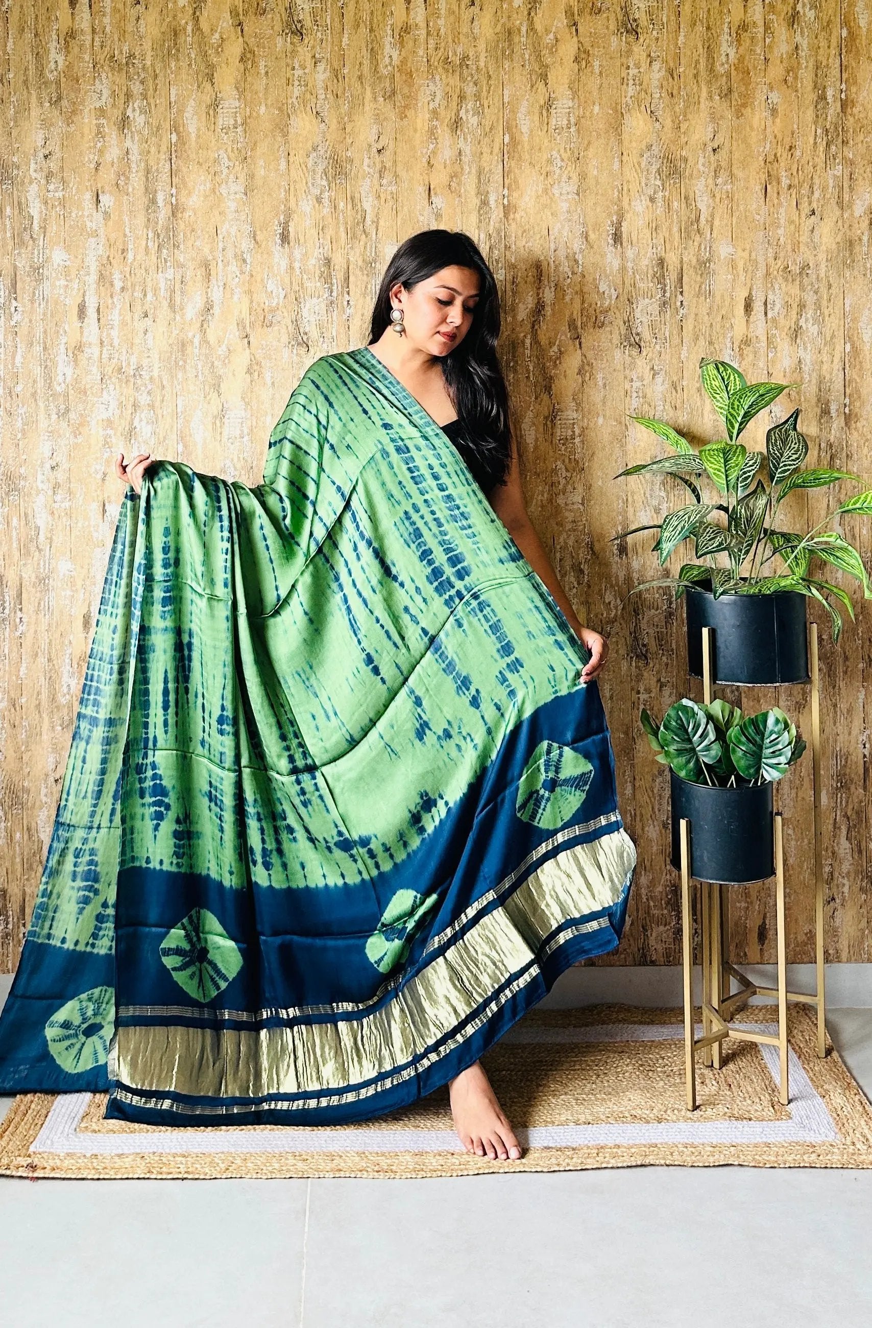 Green Sibori Modal Dupatta RAKHIYO