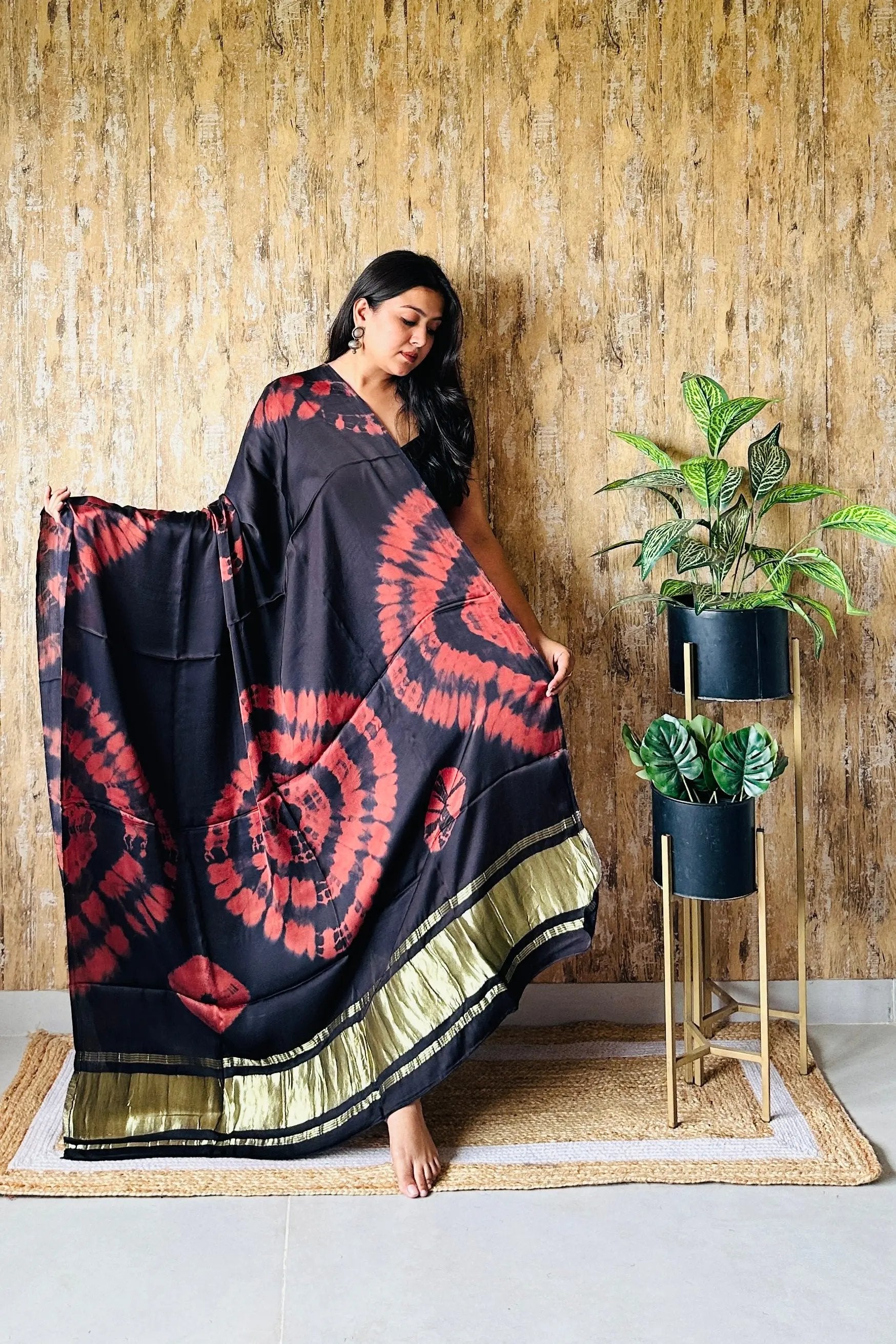 Black Sibori Modal Dupatta RAKHIYO