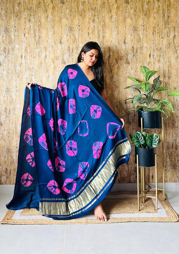 Blue Sibori Modal Dupatta RAKHIYO