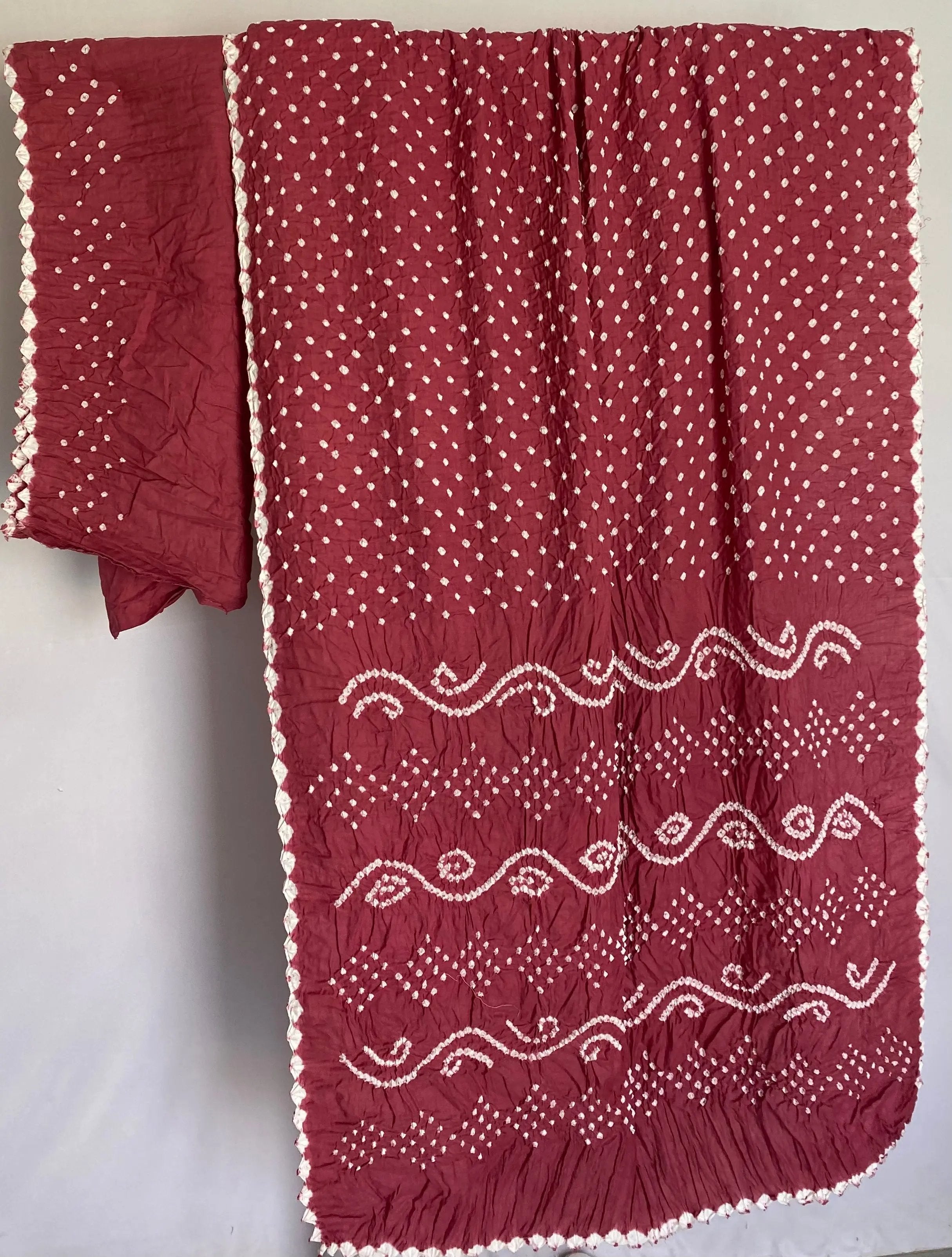 Onion Cotton Bandhej Saree RAKHIYO