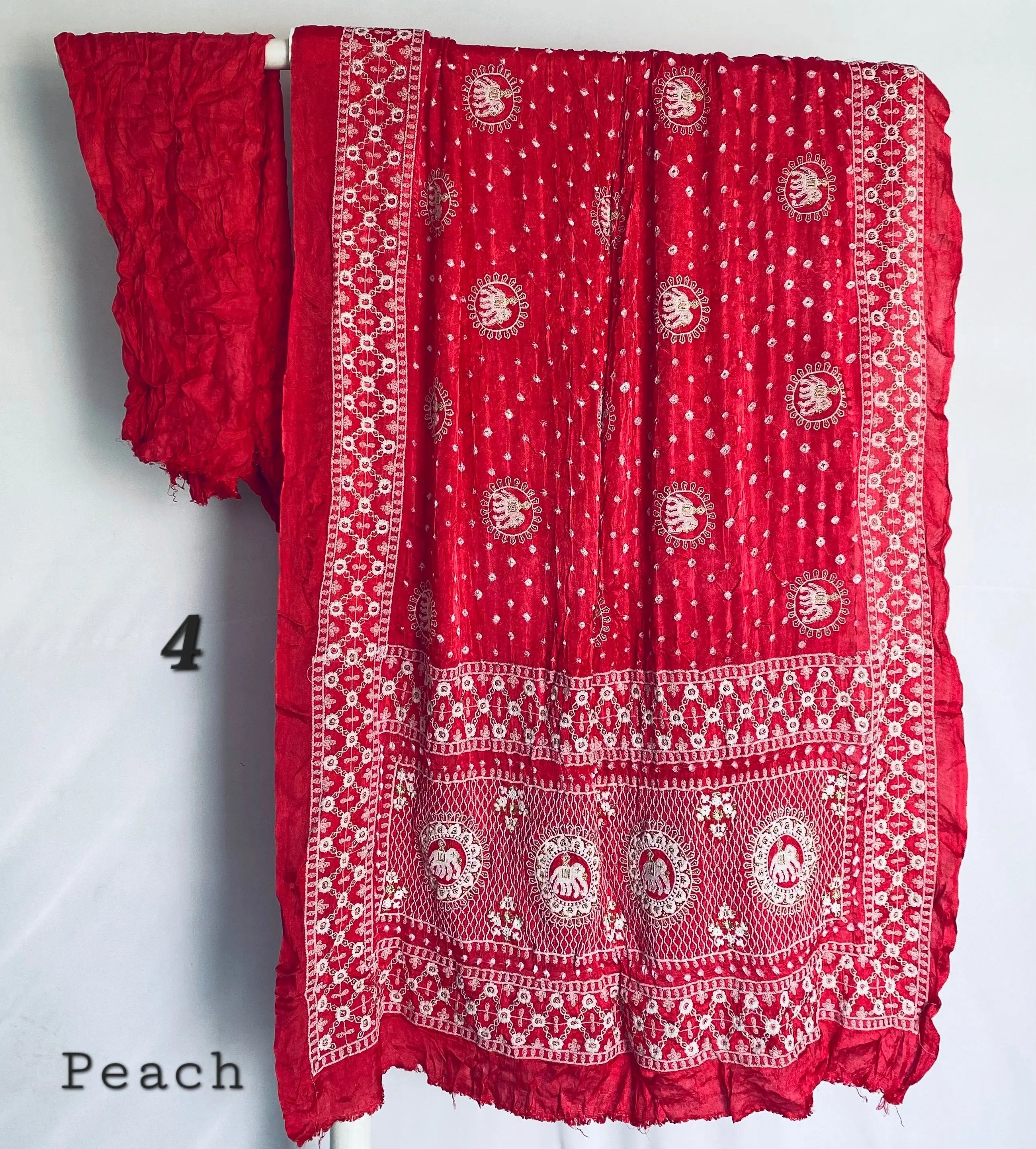 Lakhanavi+Bandhej Modal Silk Saree RAKHIYO