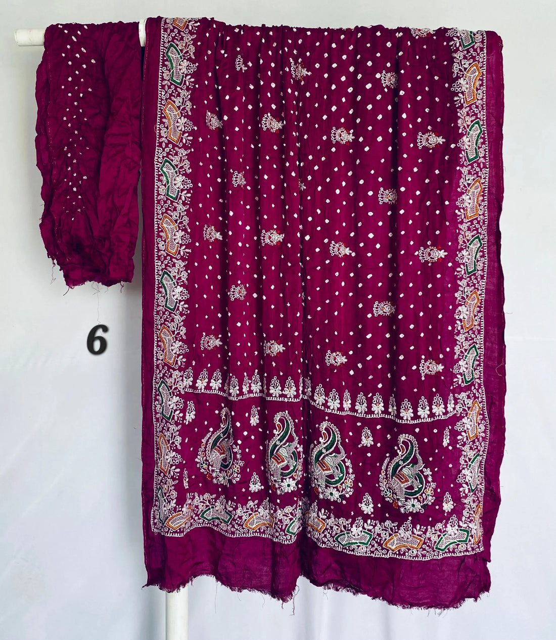 Lakhanavi+Bandhej Modal Silk Saree RAKHIYO