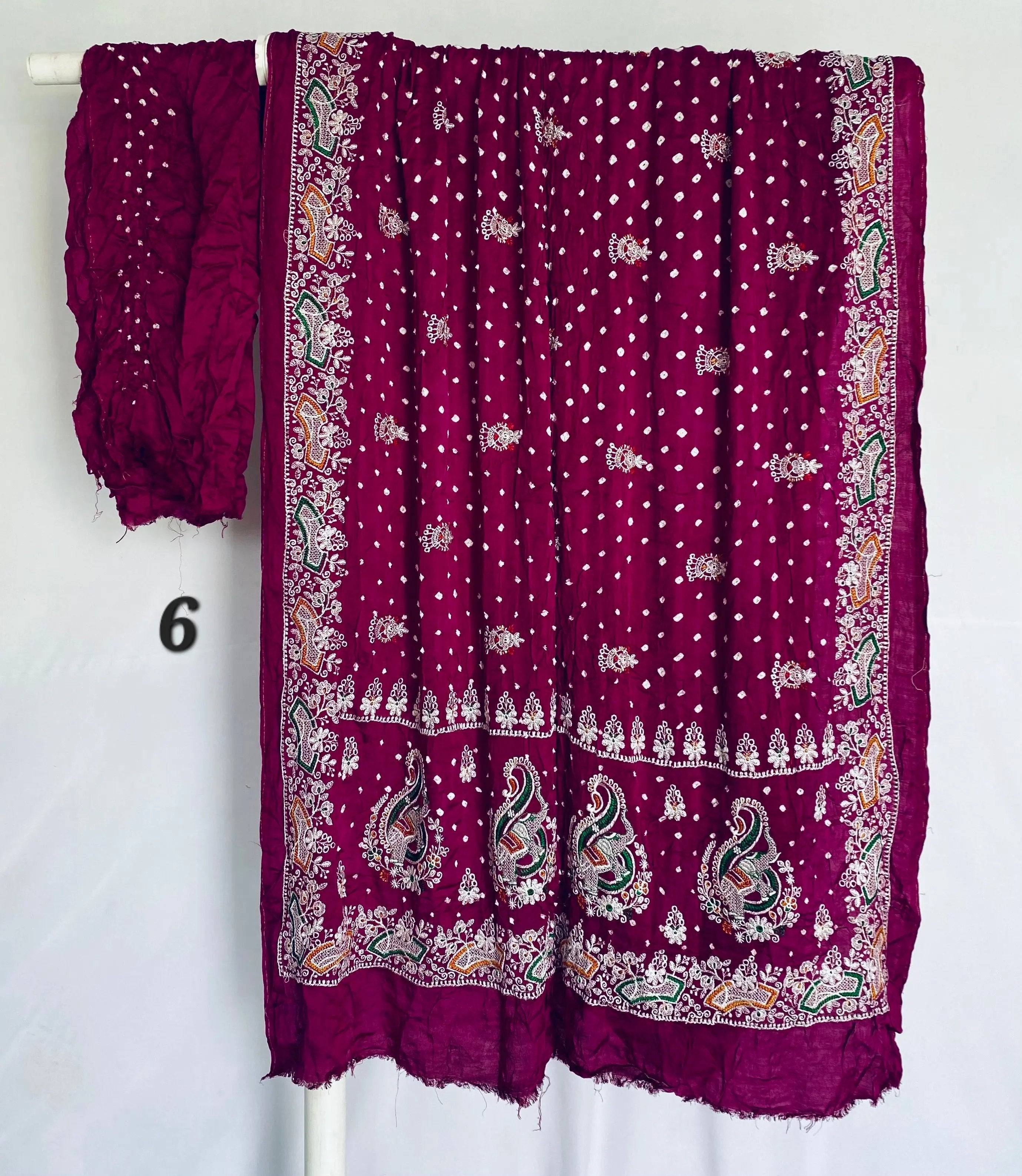 Lakhanavi+Bandhej Modal Silk Saree RAKHIYO